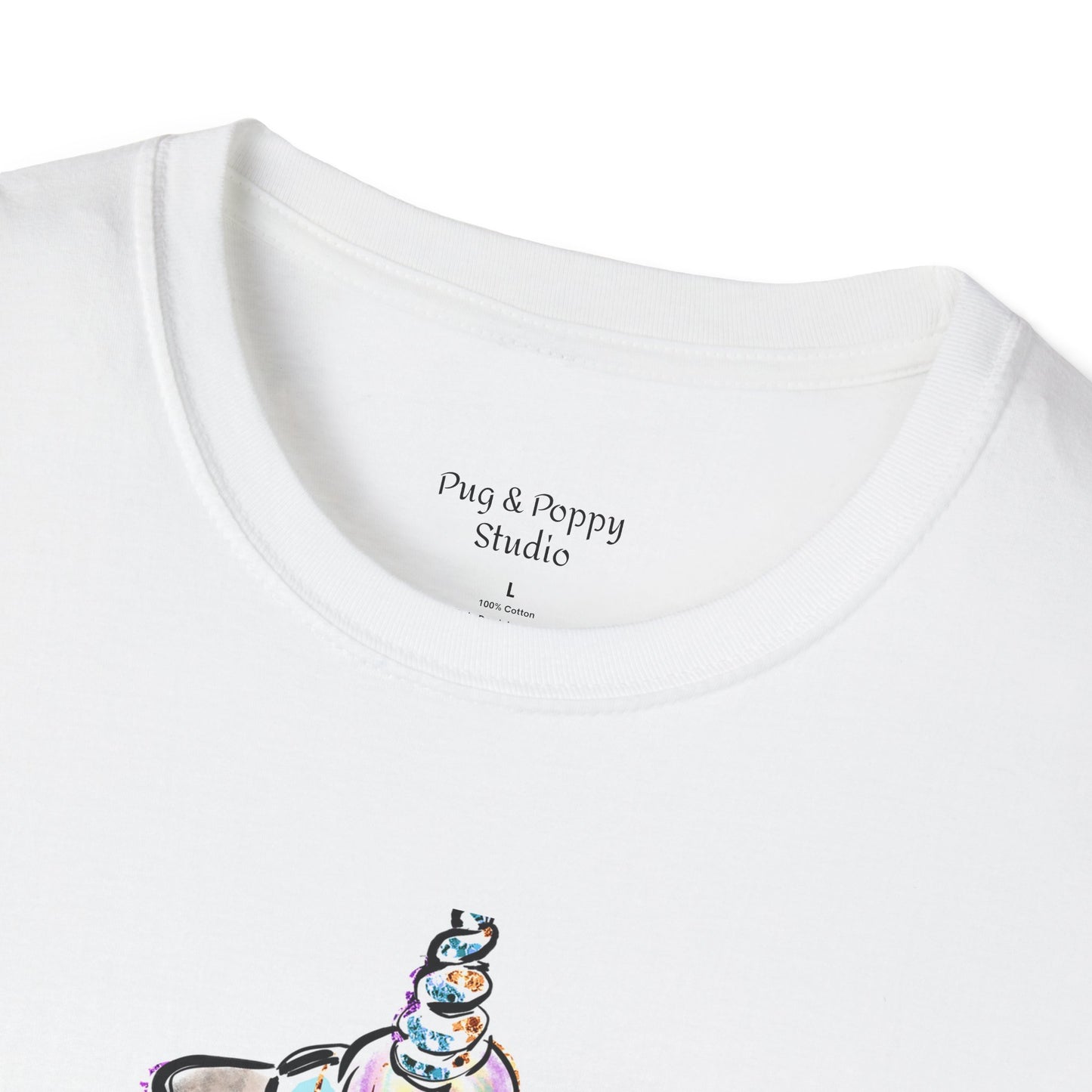 Unisex Softstyle T-Shirt Unicorn Pug
