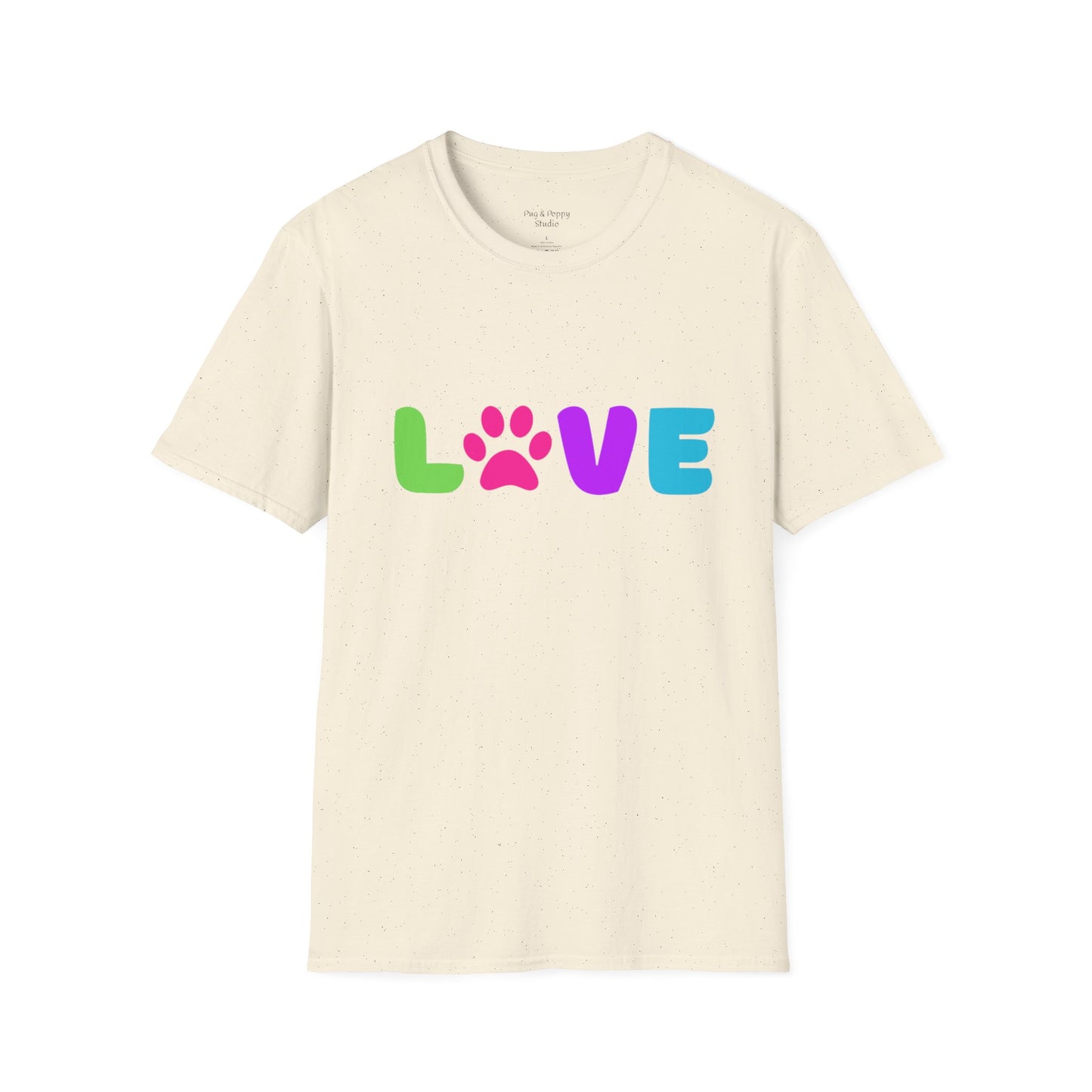 Unisex Softstyle T-Shirt Dog Print Love Shirt