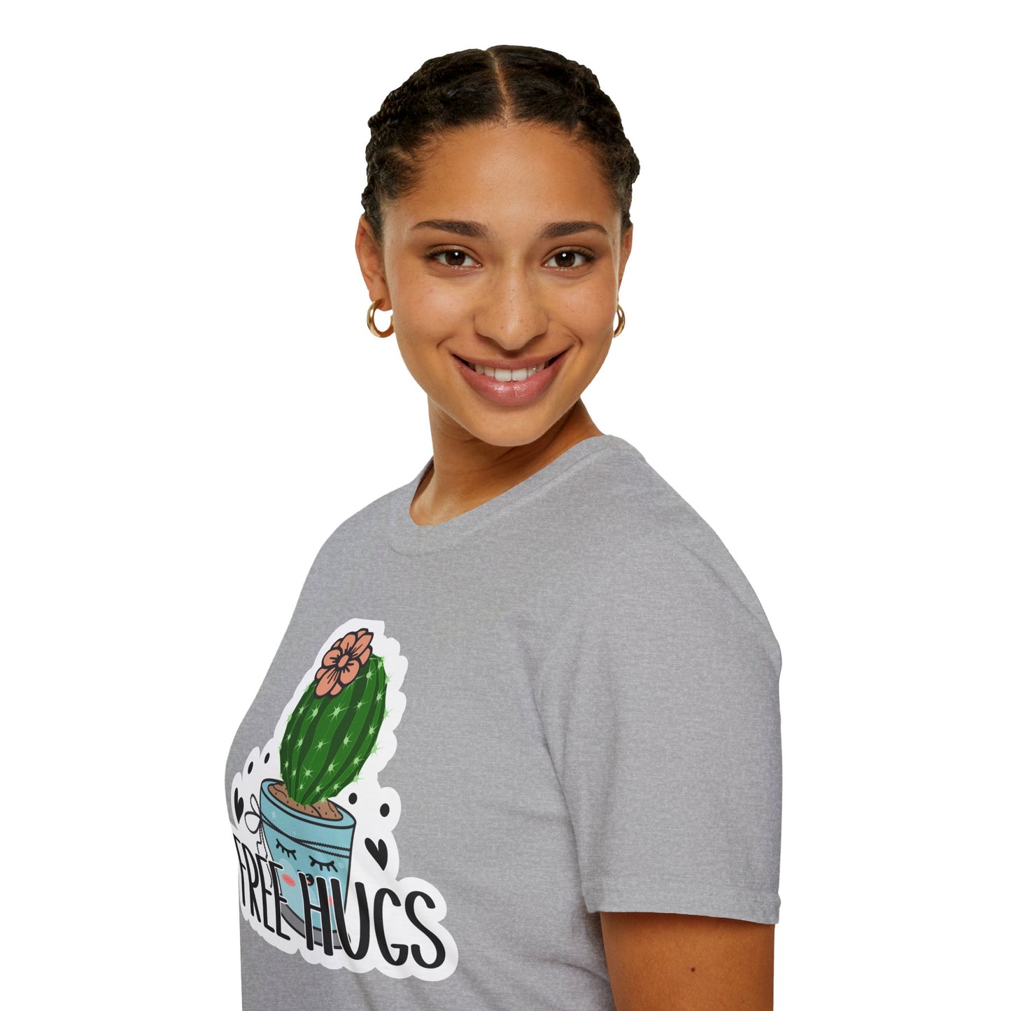 Unisex Softstyle T-Shirt Free Hugs, Cactus Tee Shirt