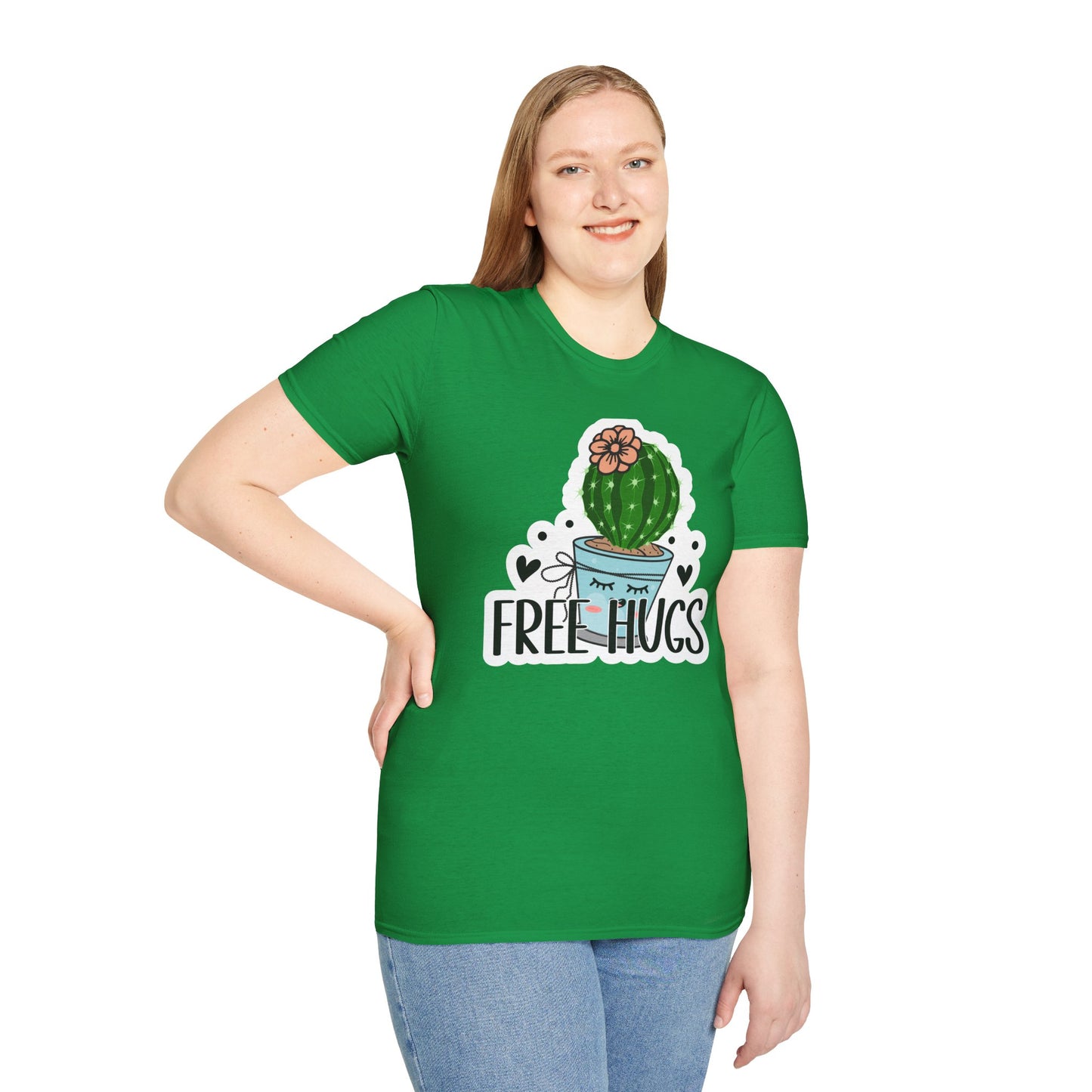 Unisex Softstyle T-Shirt Free Hugs, Cactus Tee Shirt
