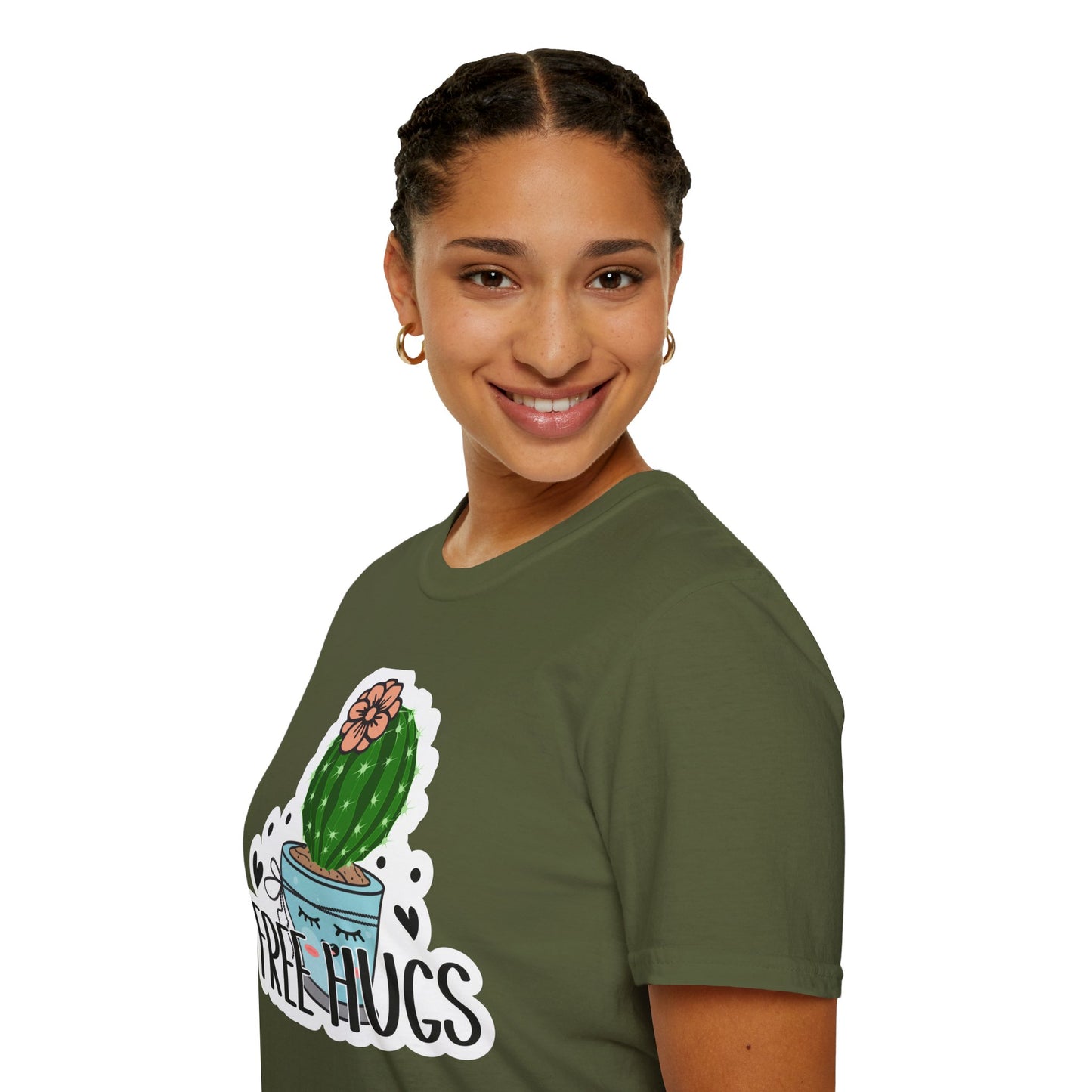 Unisex Softstyle T-Shirt Free Hugs, Cactus Tee Shirt