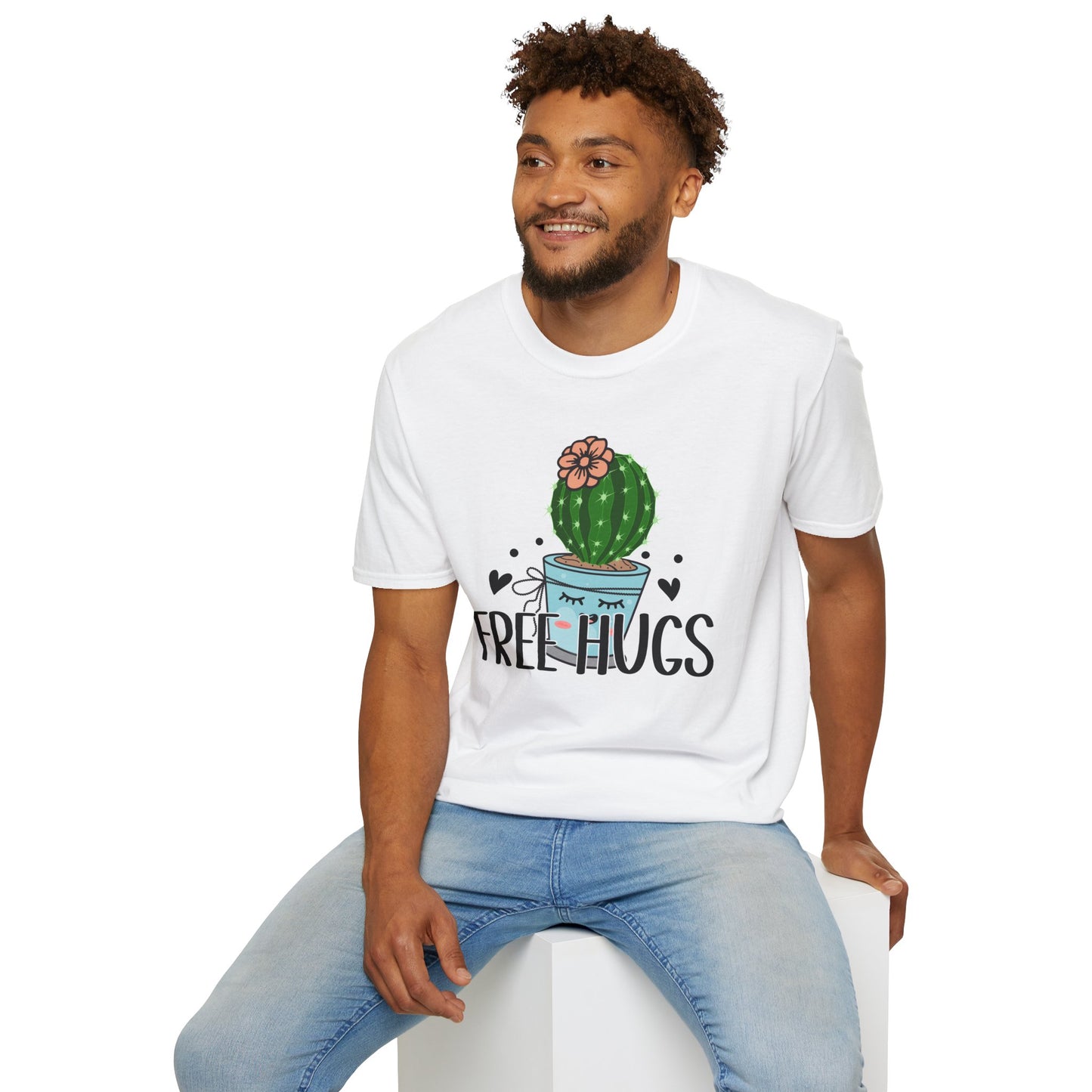 Unisex Softstyle T-Shirt Free Hugs, Cactus Tee Shirt