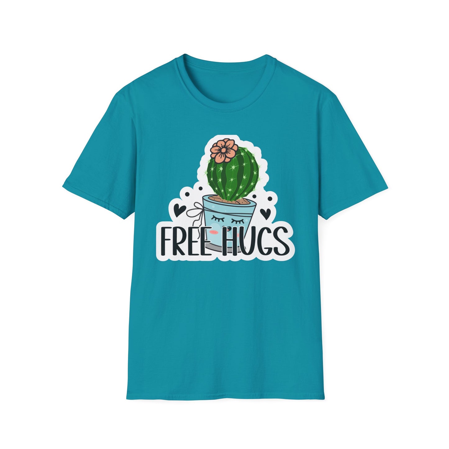 Unisex Softstyle T-Shirt Free Hugs, Cactus Tee Shirt