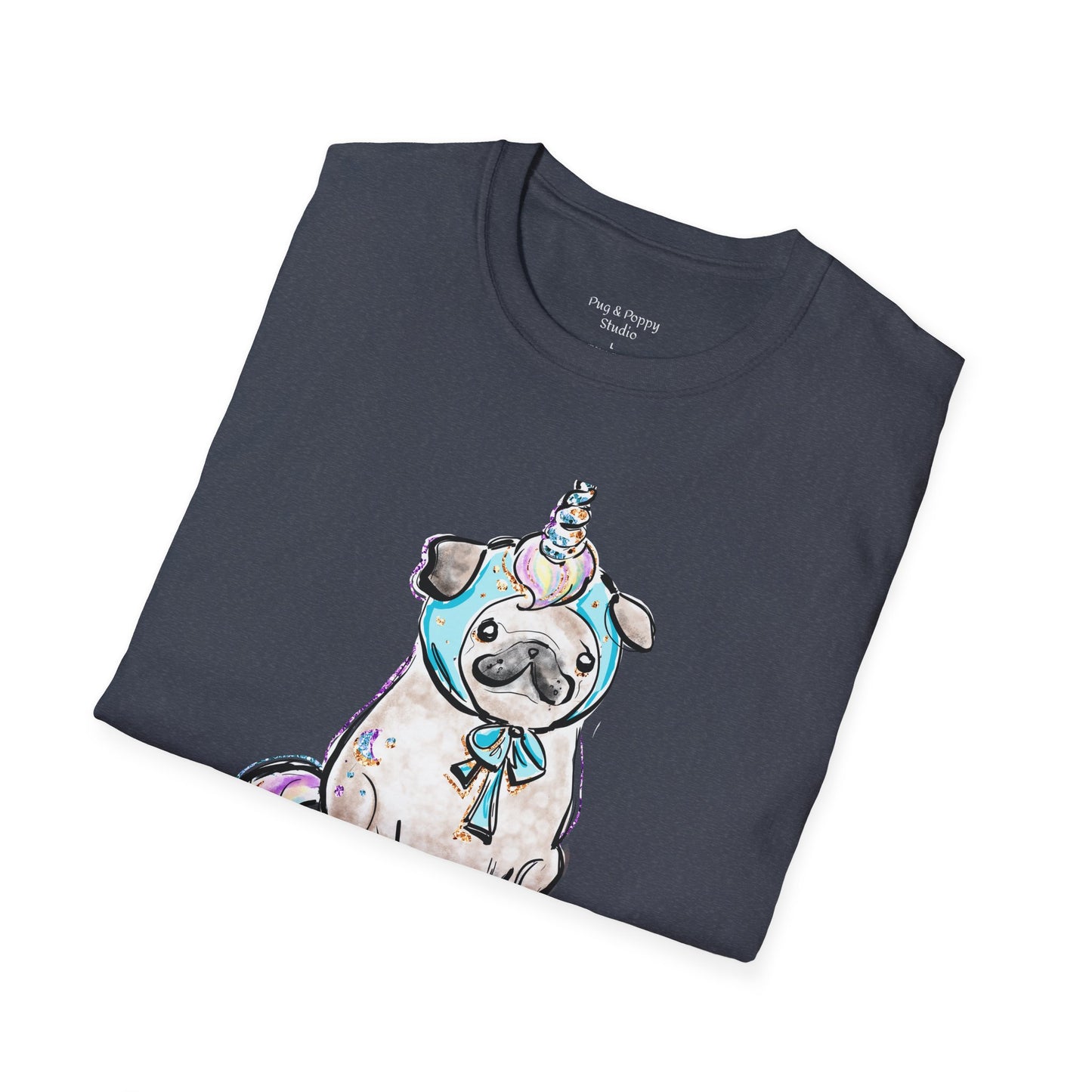 Unisex Softstyle T-Shirt Unicorn Pug