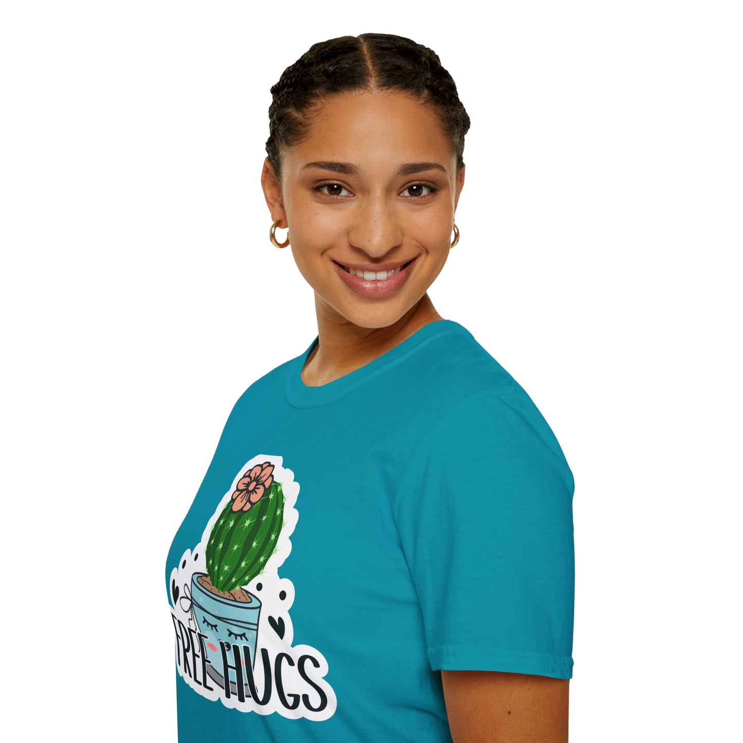 Unisex Softstyle T-Shirt Free Hugs, Cactus Tee Shirt