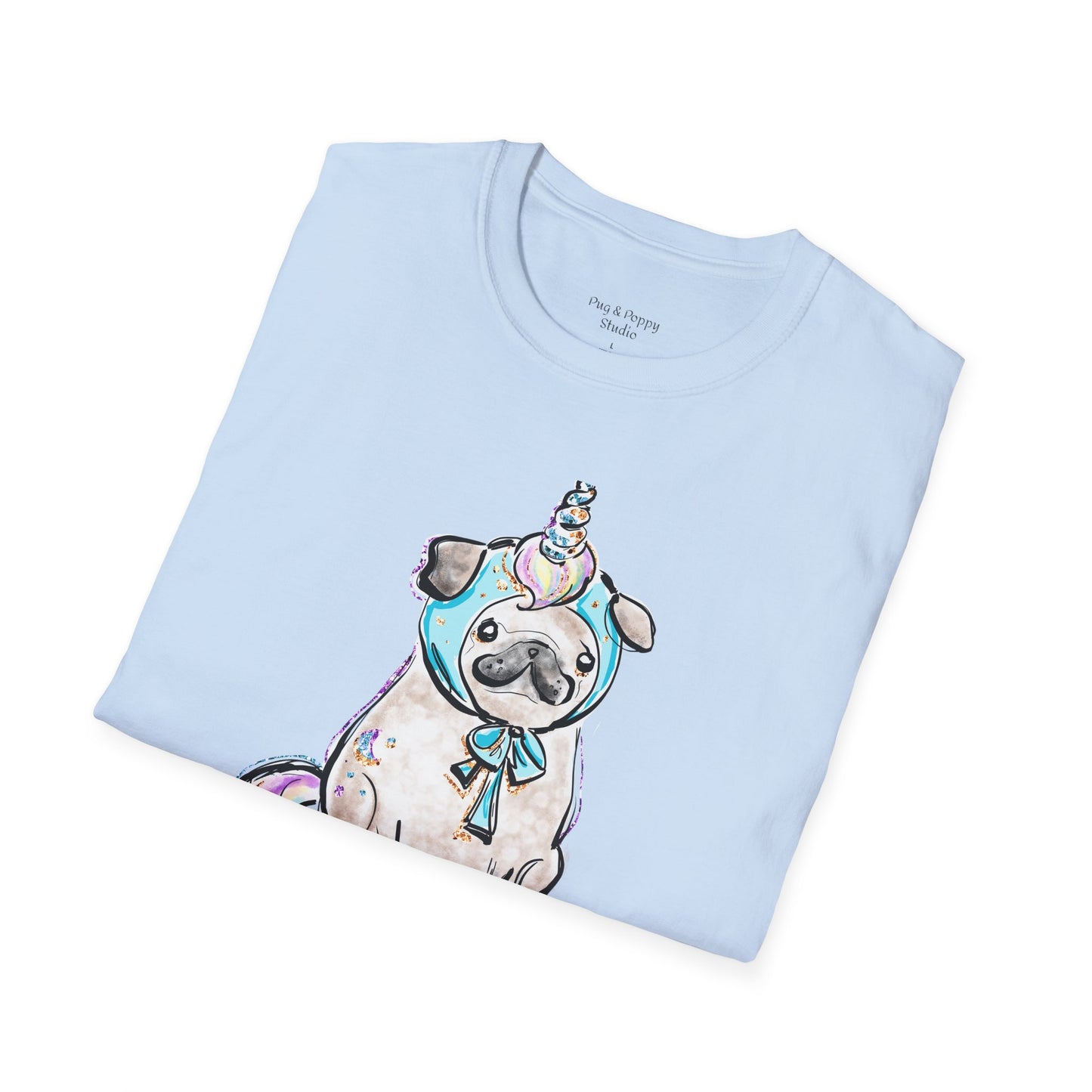 Unisex Softstyle T-Shirt Unicorn Pug
