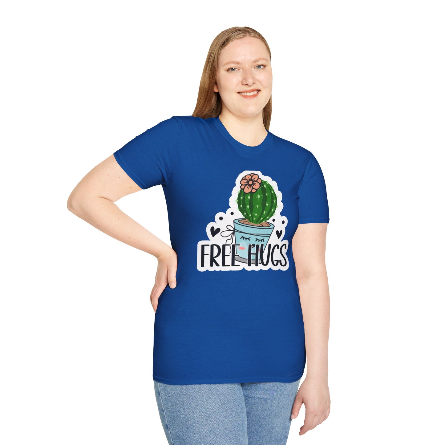 Unisex Softstyle T-Shirt Free Hugs, Cactus Tee Shirt