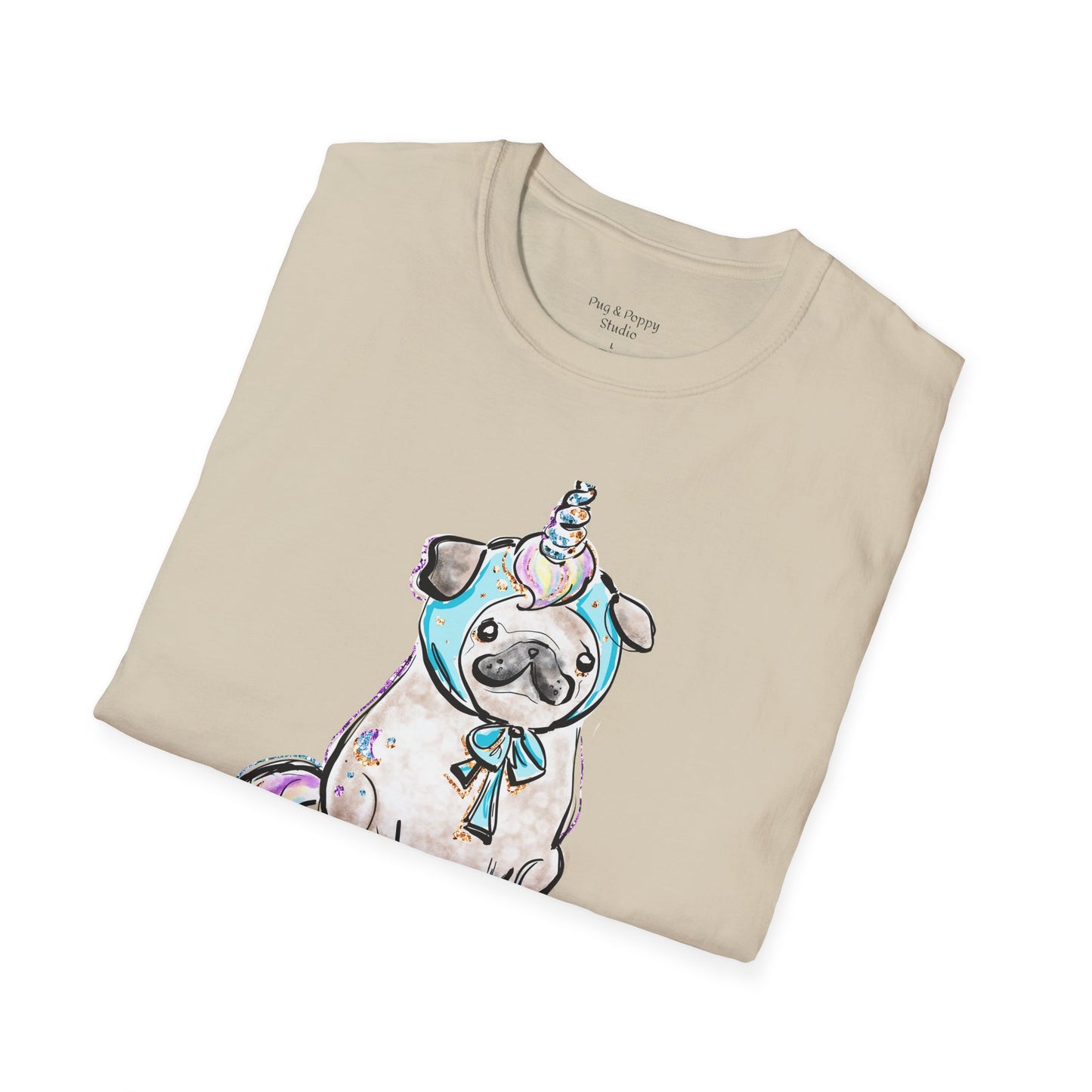Unisex Softstyle T-Shirt Unicorn Pug