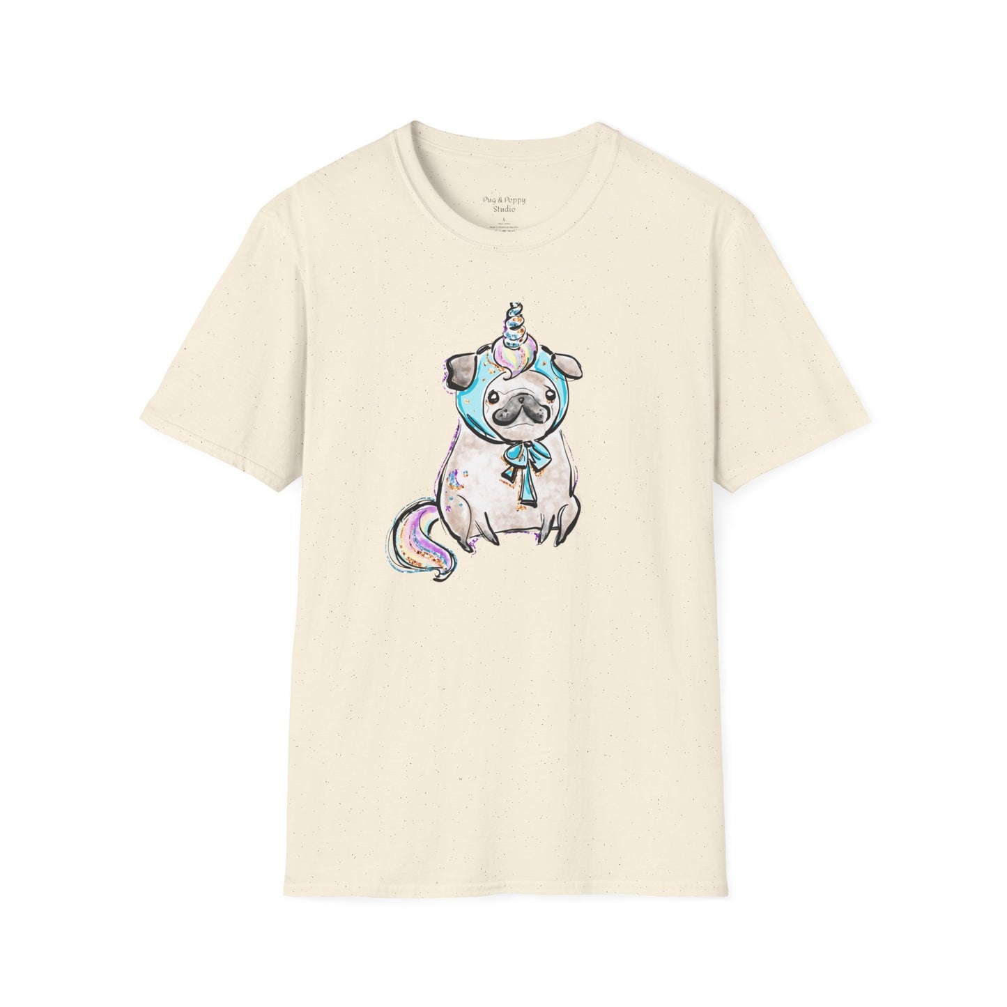Unisex Softstyle T-Shirt Unicorn Pug