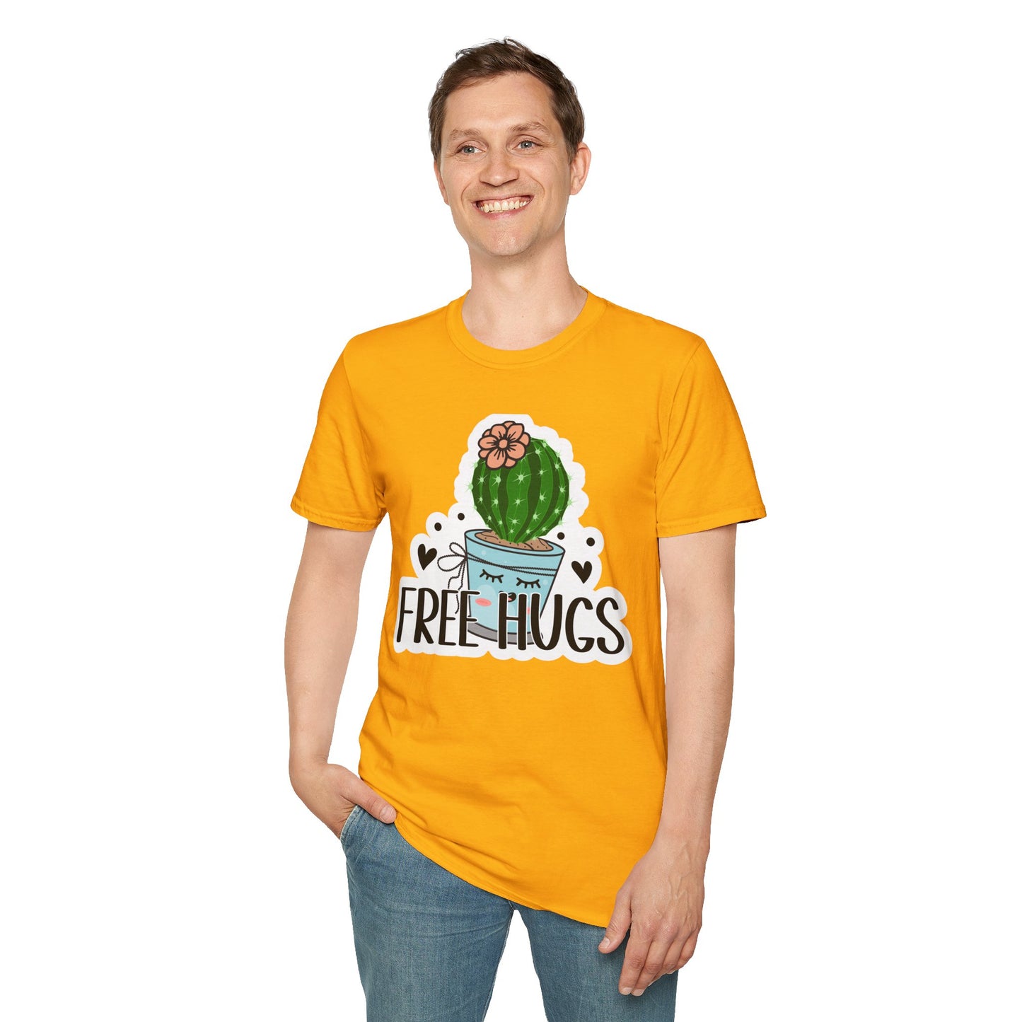 Unisex Softstyle T-Shirt Free Hugs, Cactus Tee Shirt