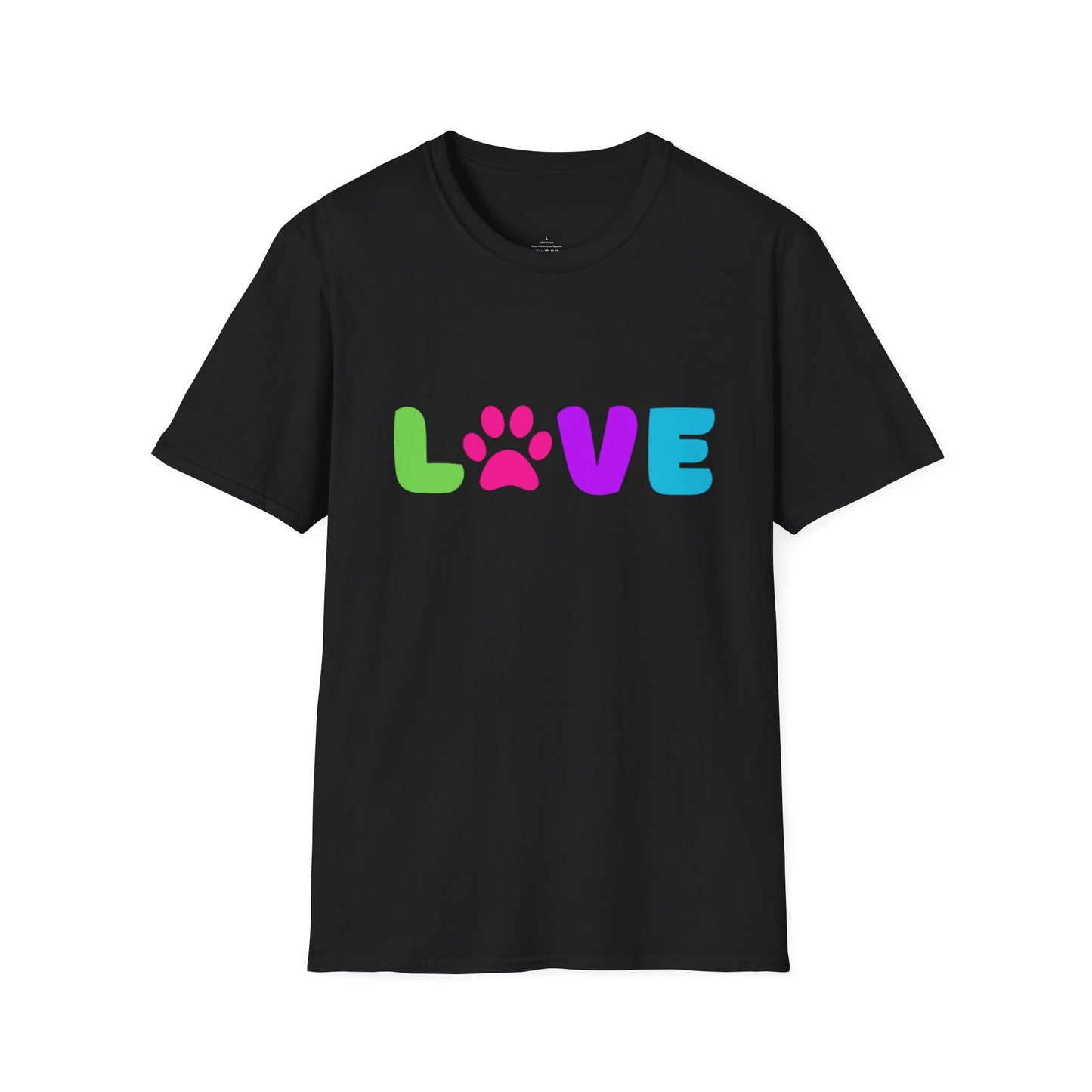 Unisex Softstyle T-Shirt Dog Print Love Shirt