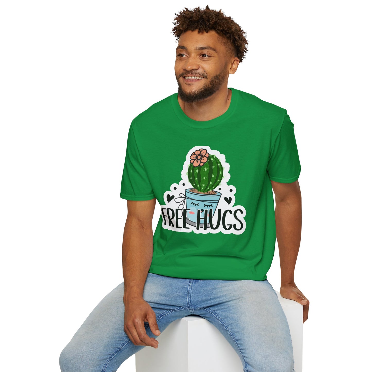 Unisex Softstyle T-Shirt Free Hugs, Cactus Tee Shirt
