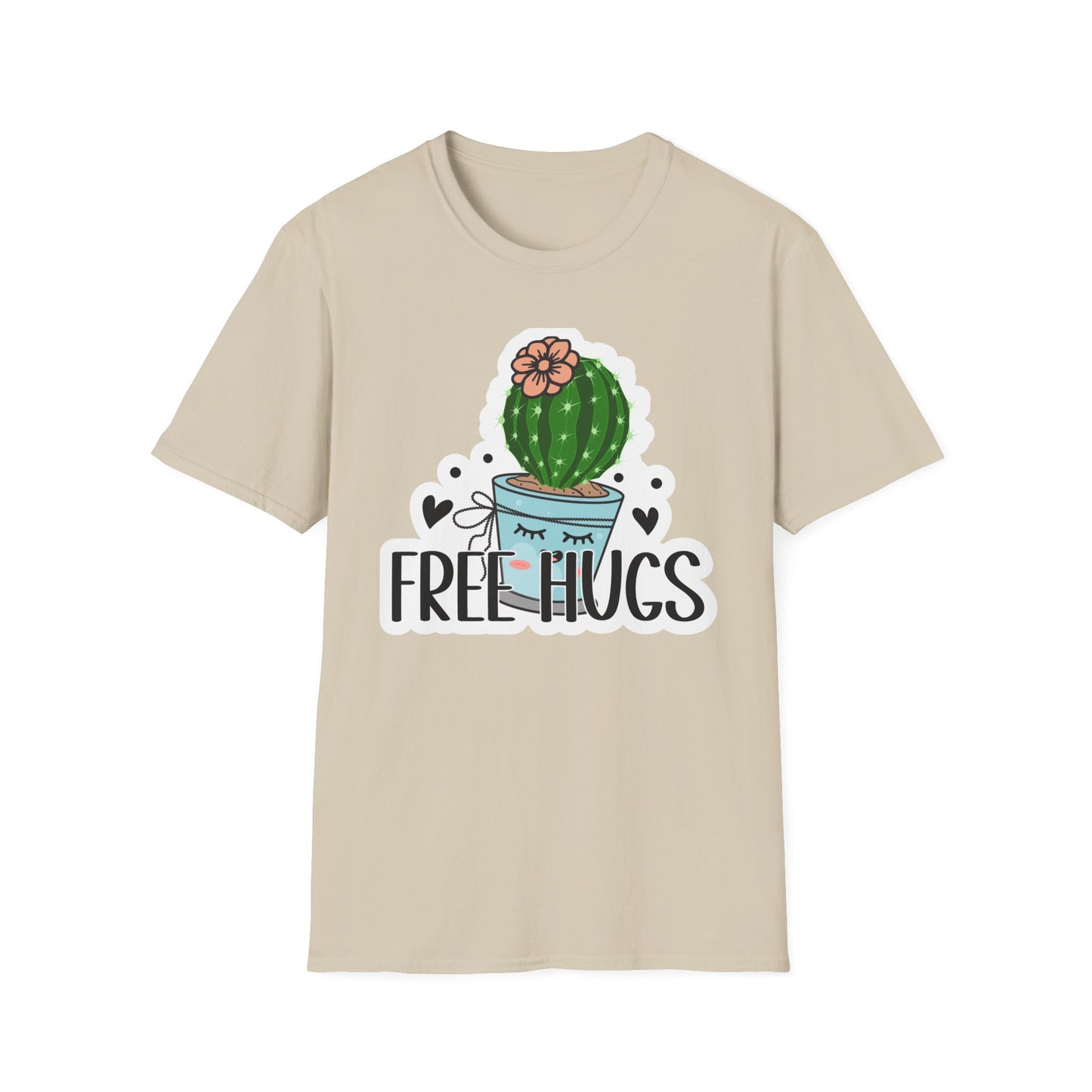 Unisex Softstyle T-Shirt Free Hugs, Cactus Tee Shirt