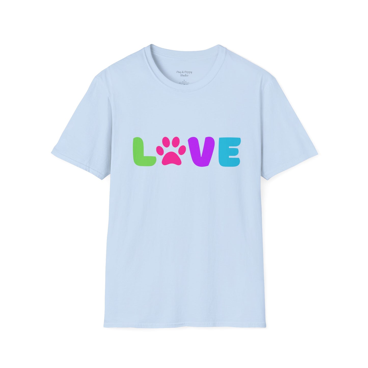 Unisex Softstyle T-Shirt Dog Print Love Shirt