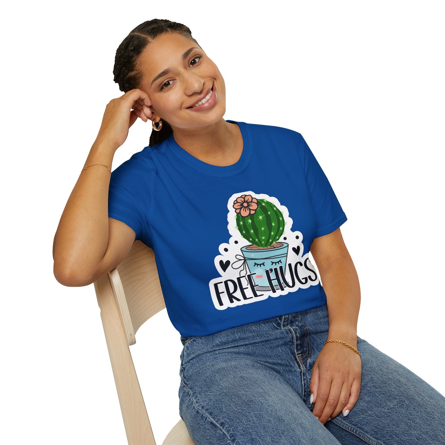 Unisex Softstyle T-Shirt Free Hugs, Cactus Tee Shirt