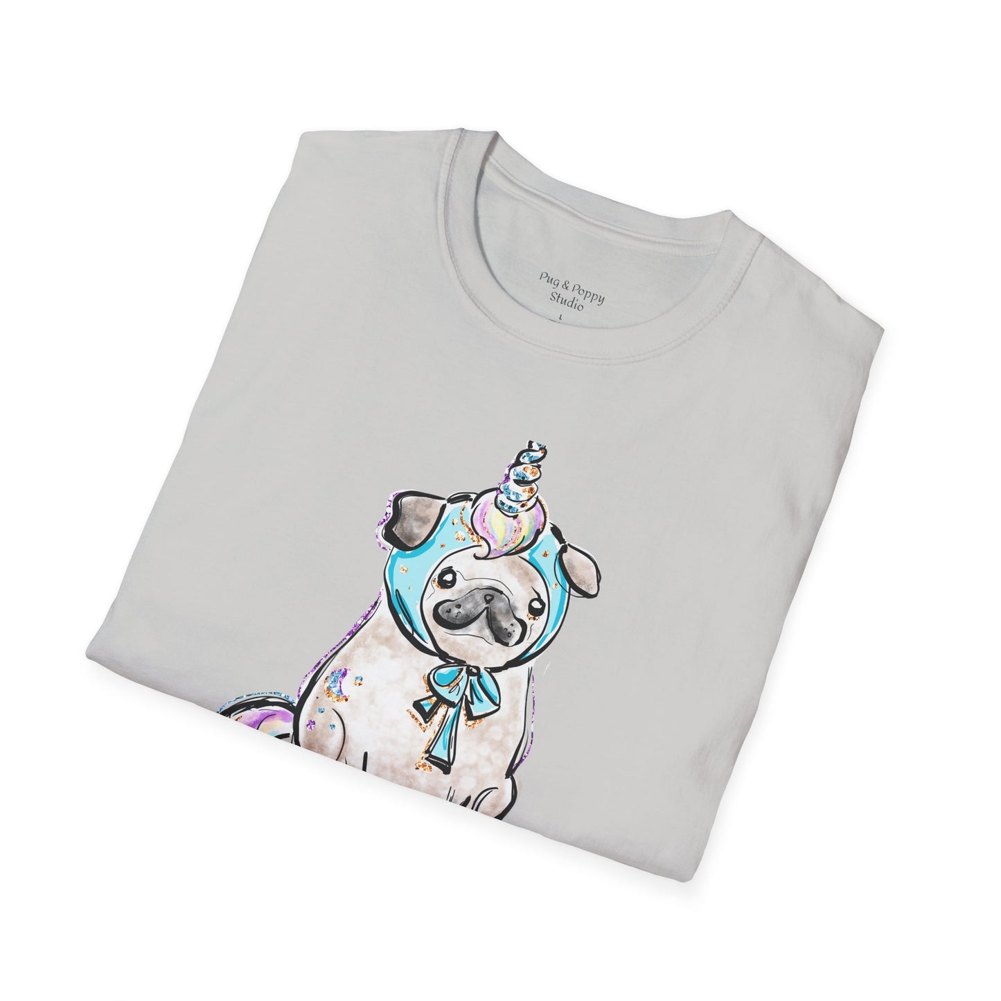 Unisex Softstyle T-Shirt Unicorn Pug