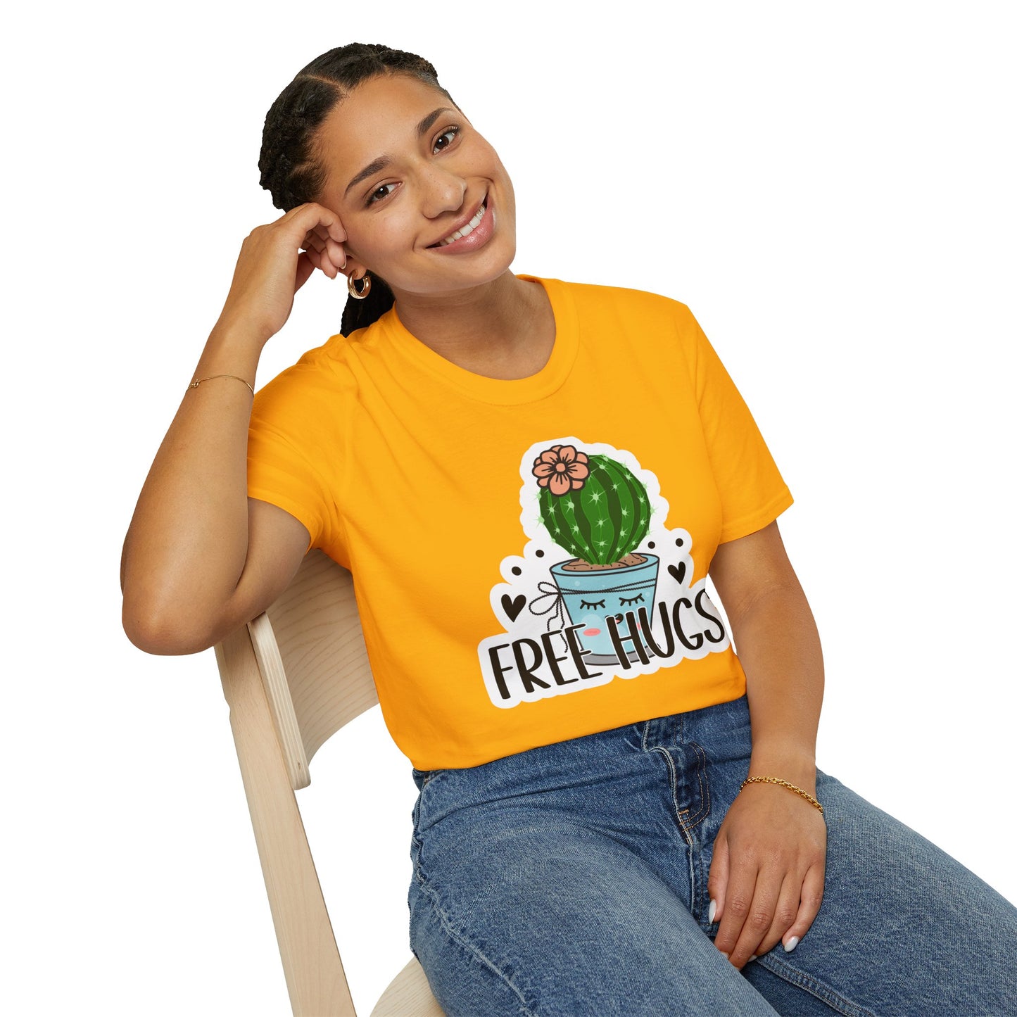 Unisex Softstyle T-Shirt Free Hugs, Cactus Tee Shirt