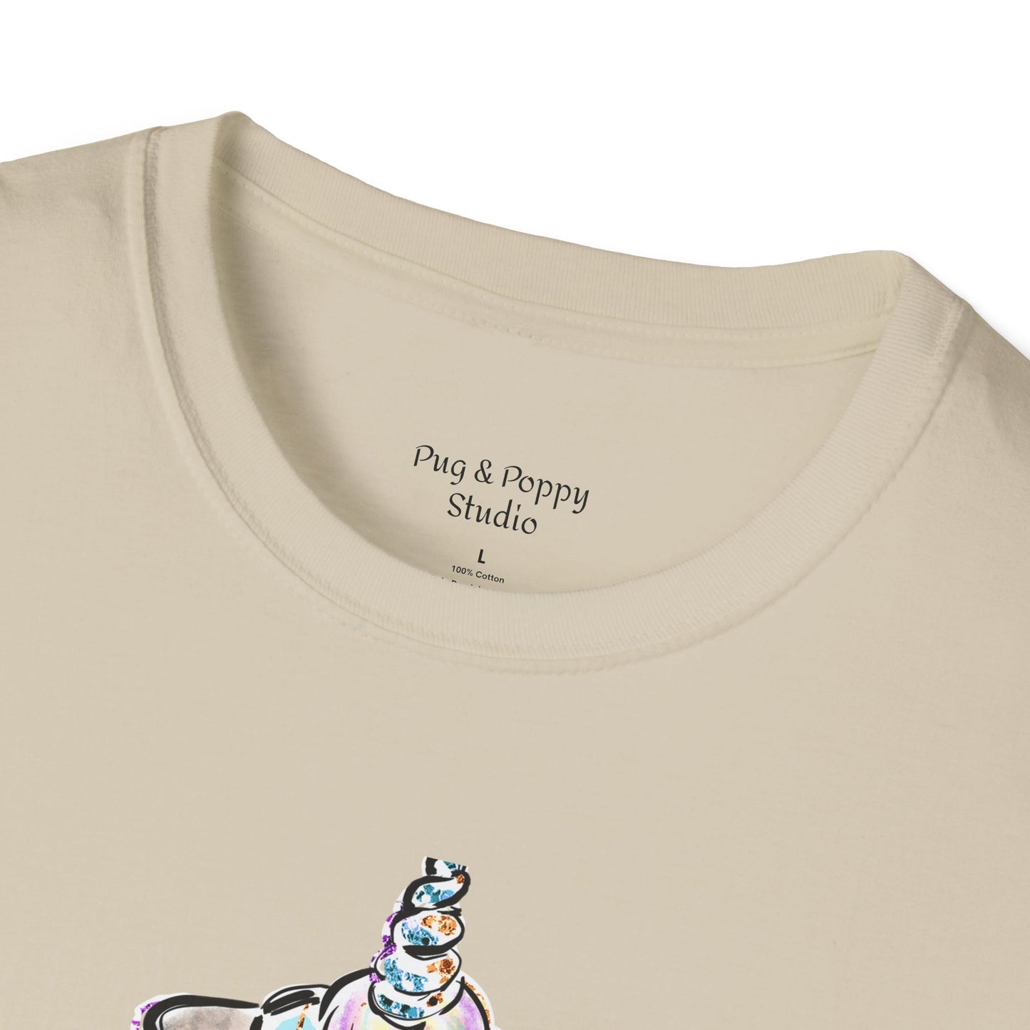 Unisex Softstyle T-Shirt Unicorn Pug