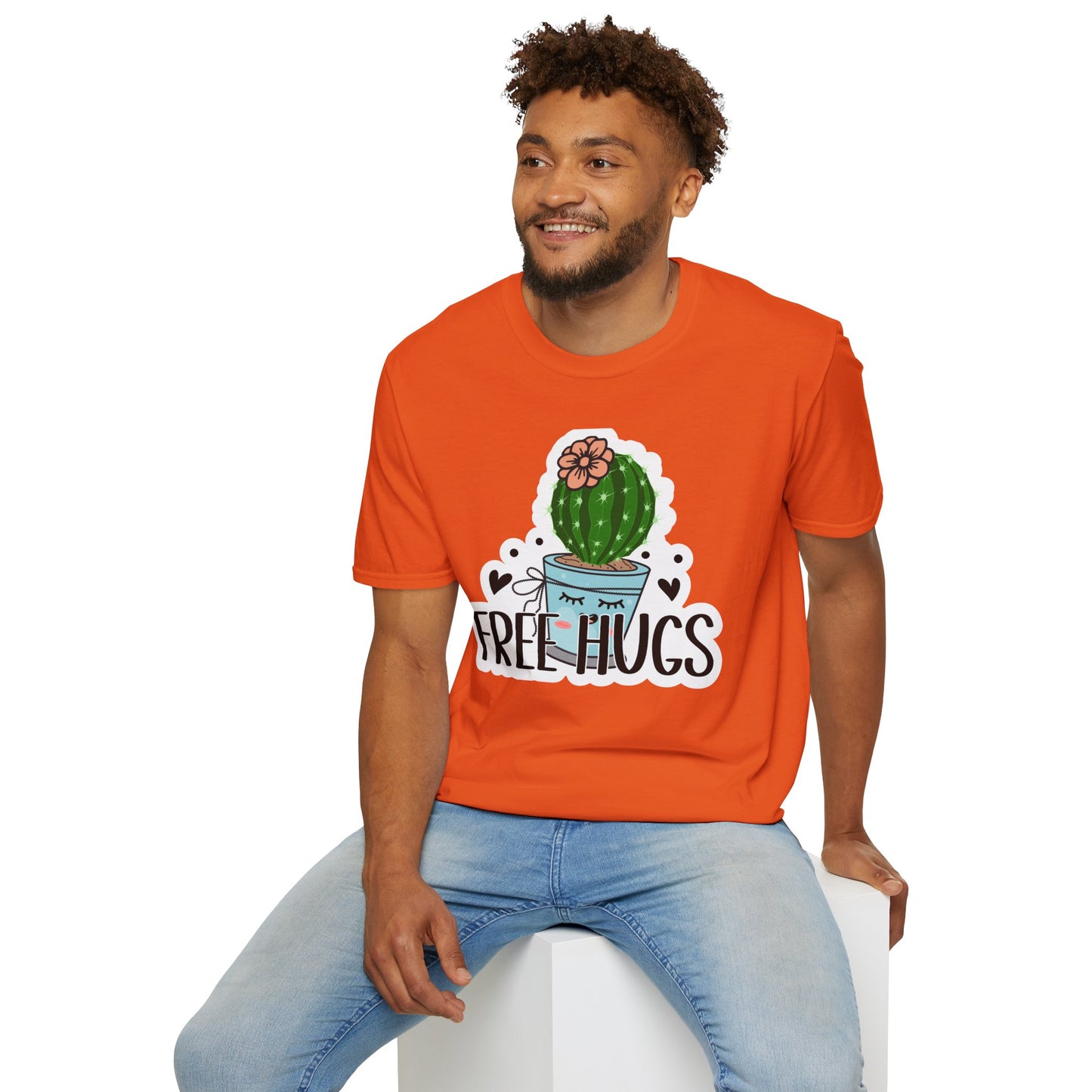 Unisex Softstyle T-Shirt Free Hugs, Cactus Tee Shirt