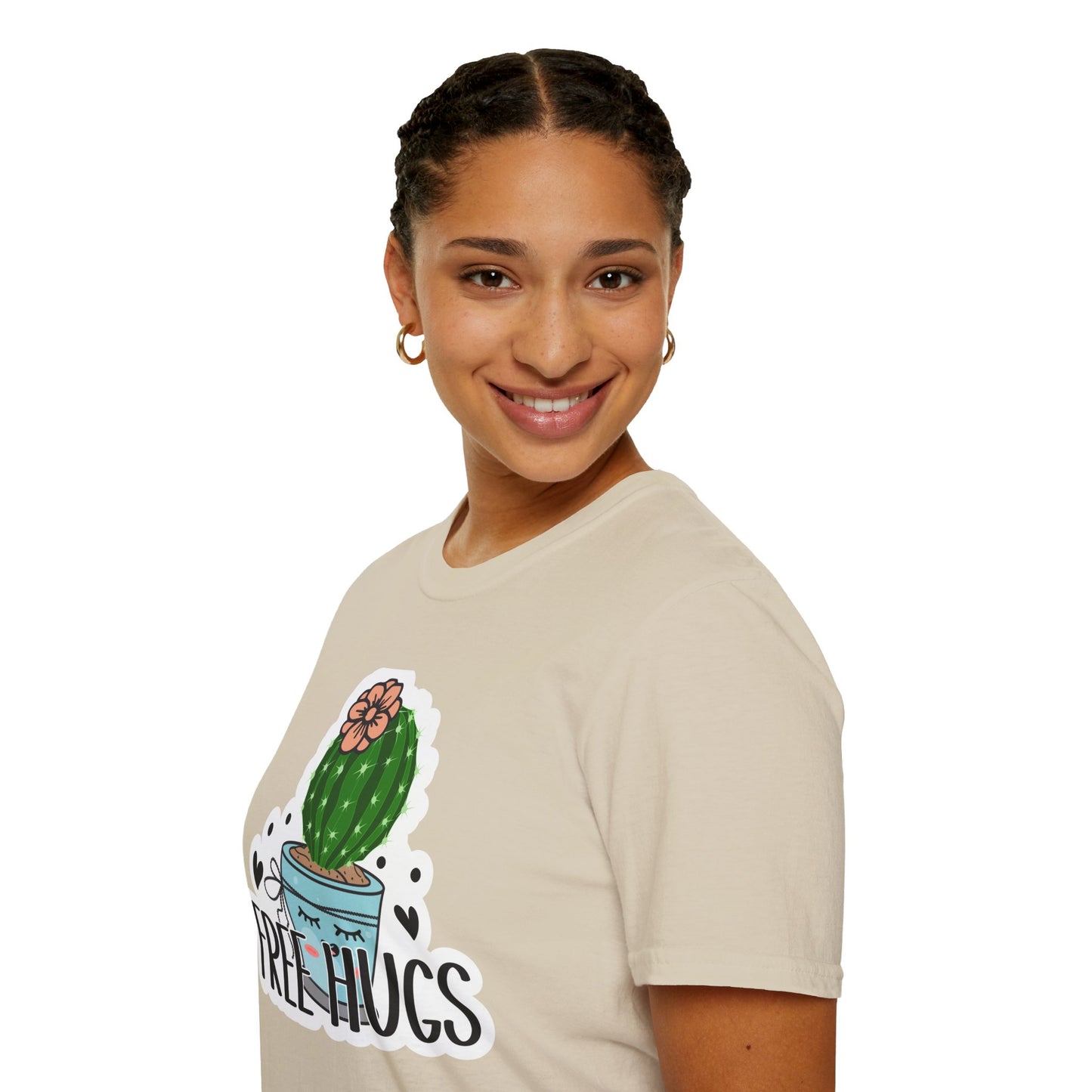 Unisex Softstyle T-Shirt Free Hugs, Cactus Tee Shirt
