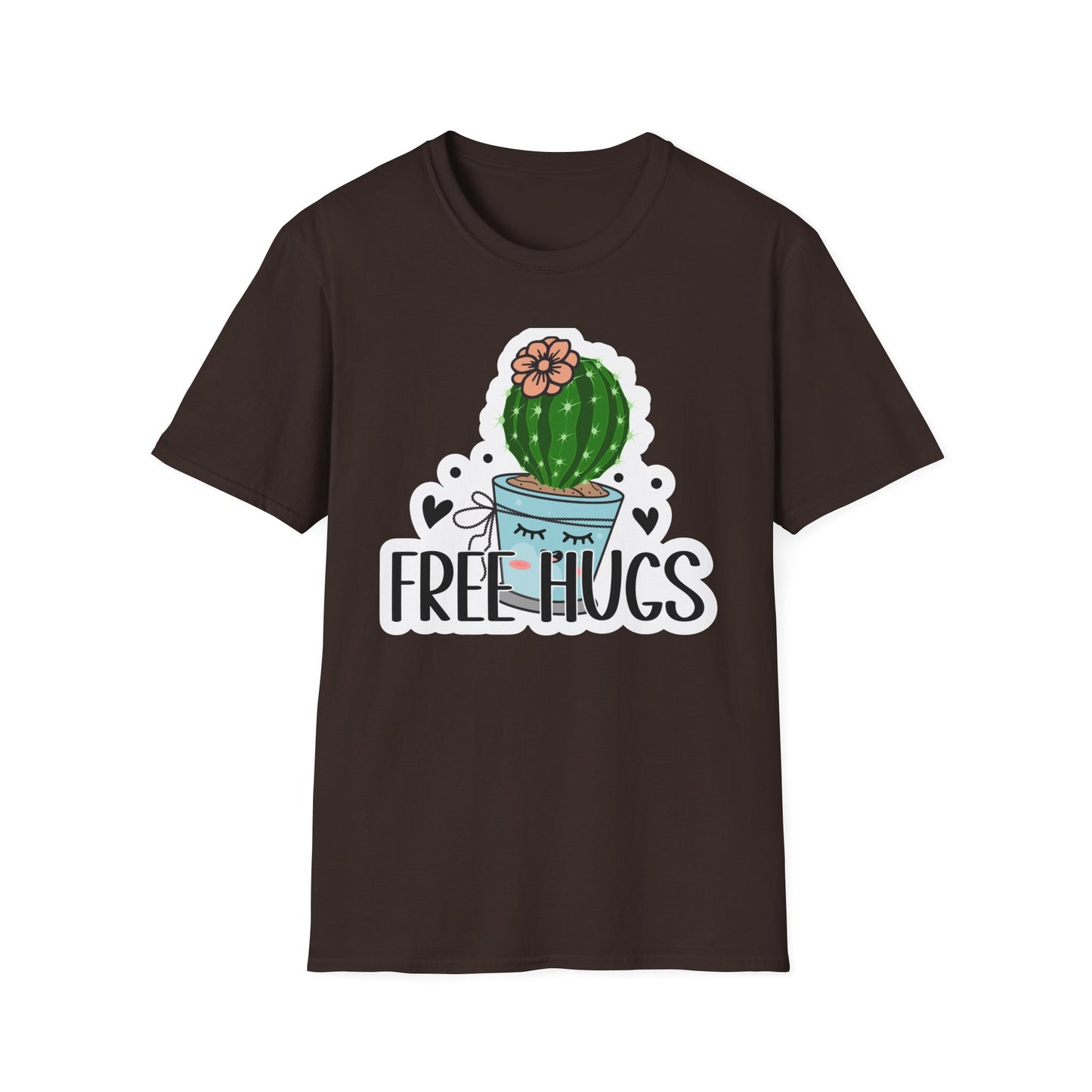 Unisex Softstyle T-Shirt Free Hugs, Cactus Tee Shirt