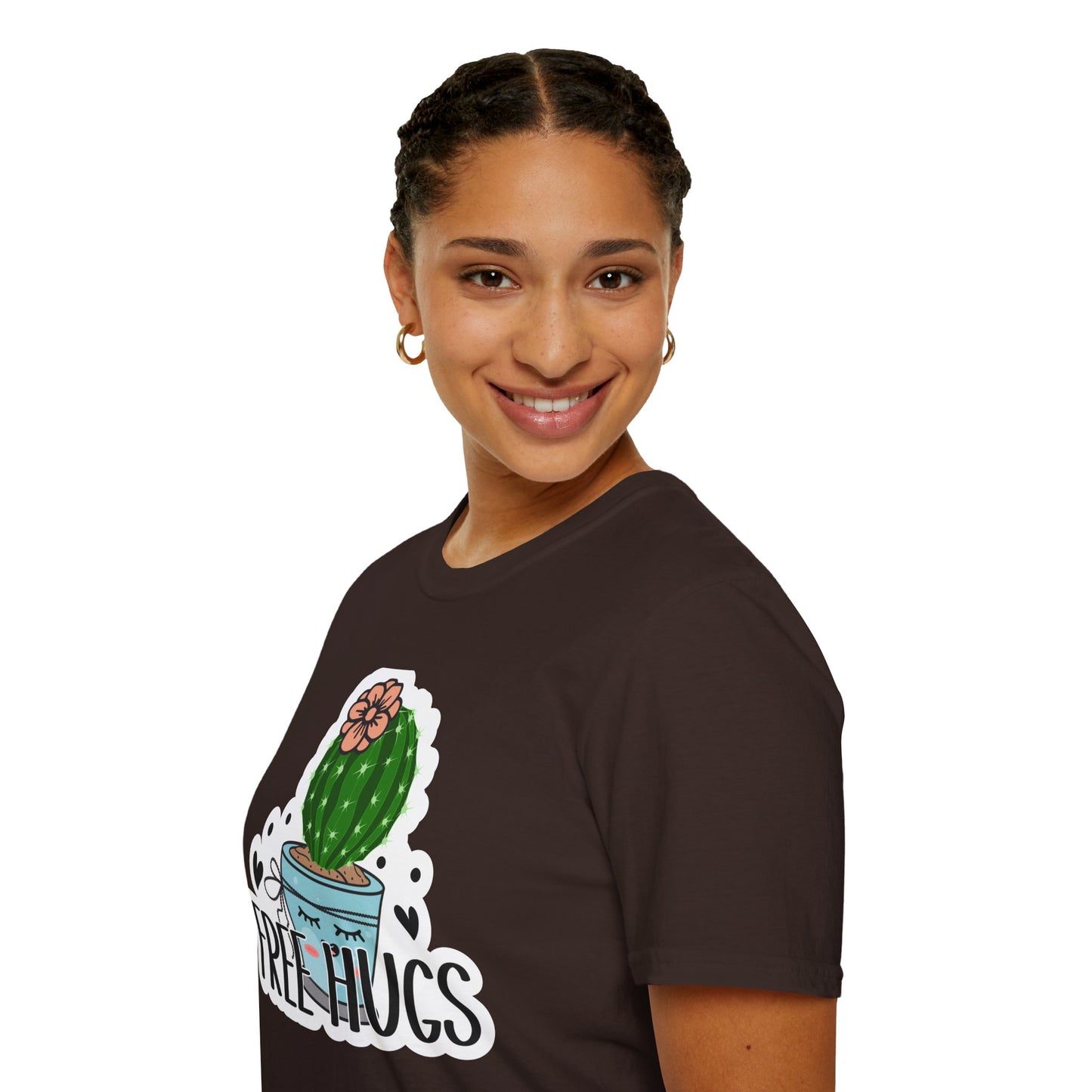 Unisex Softstyle T-Shirt Free Hugs, Cactus Tee Shirt