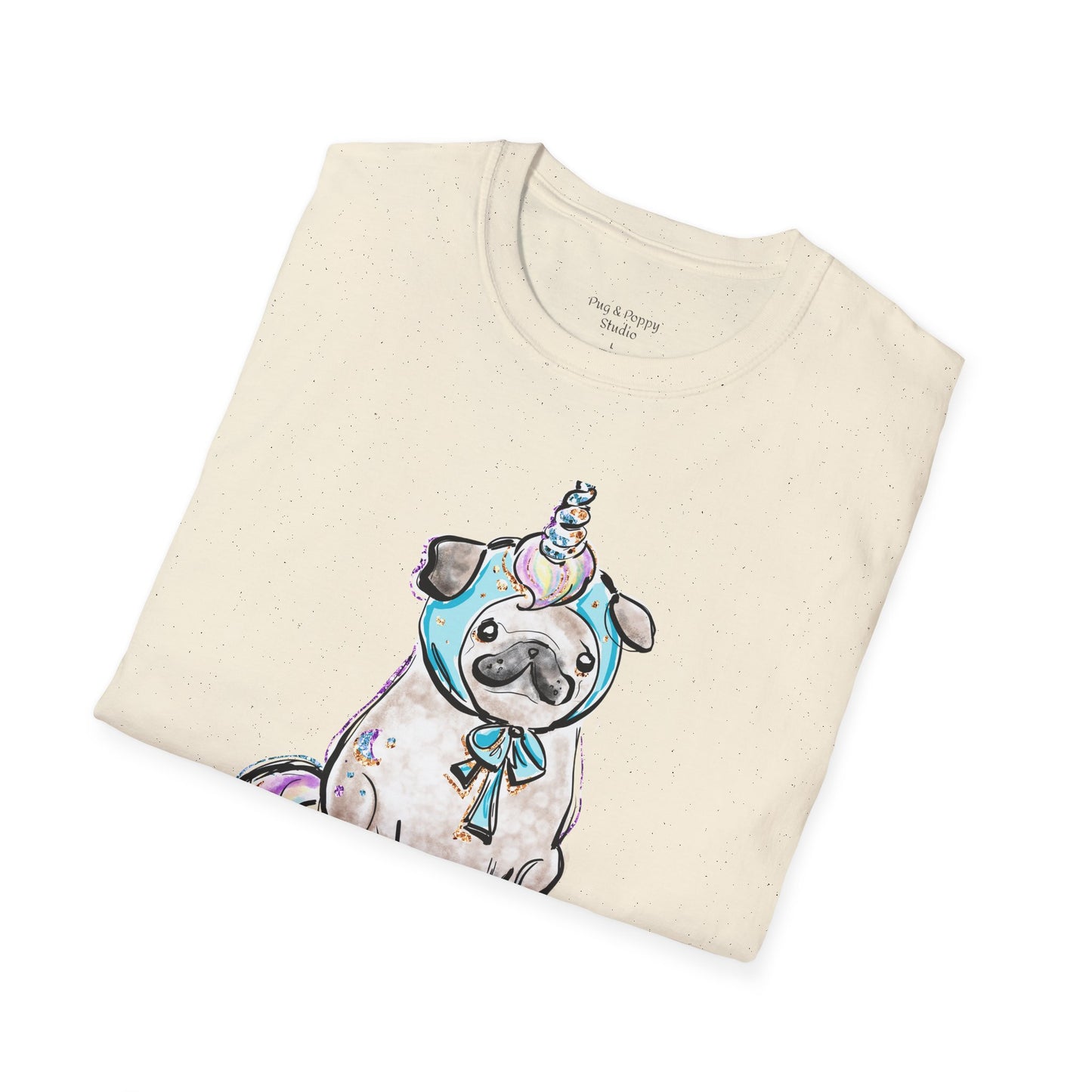 Unisex Softstyle T-Shirt Unicorn Pug