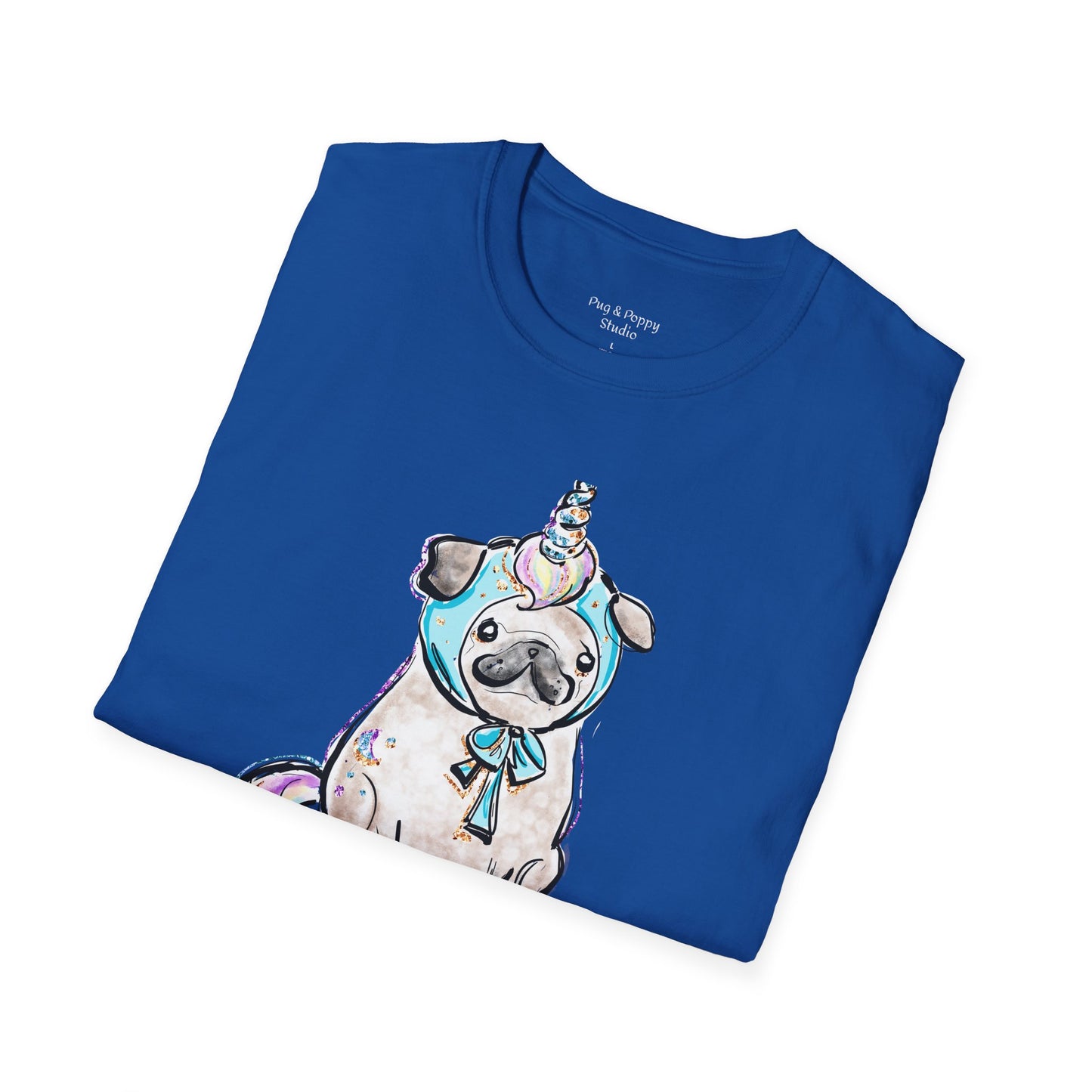 Unisex Softstyle T-Shirt Unicorn Pug