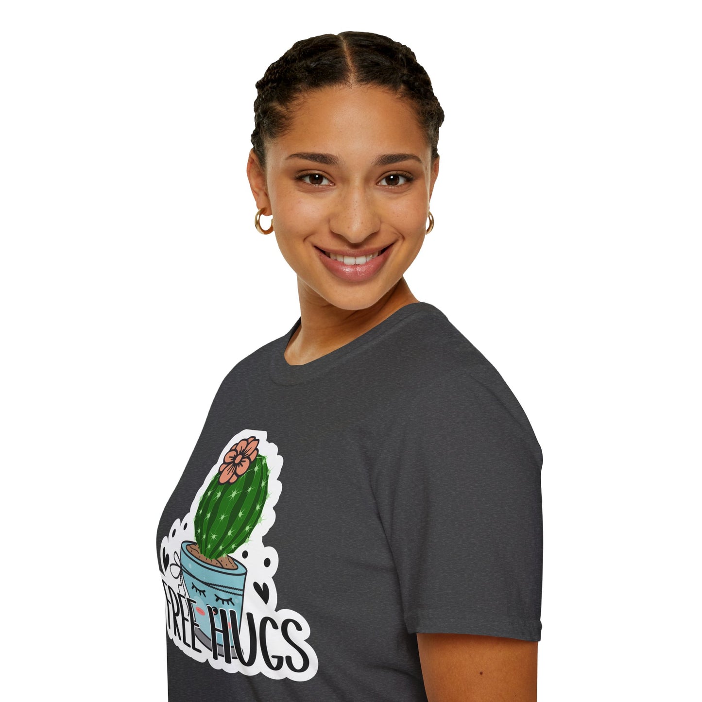 Unisex Softstyle T-Shirt Free Hugs, Cactus Tee Shirt