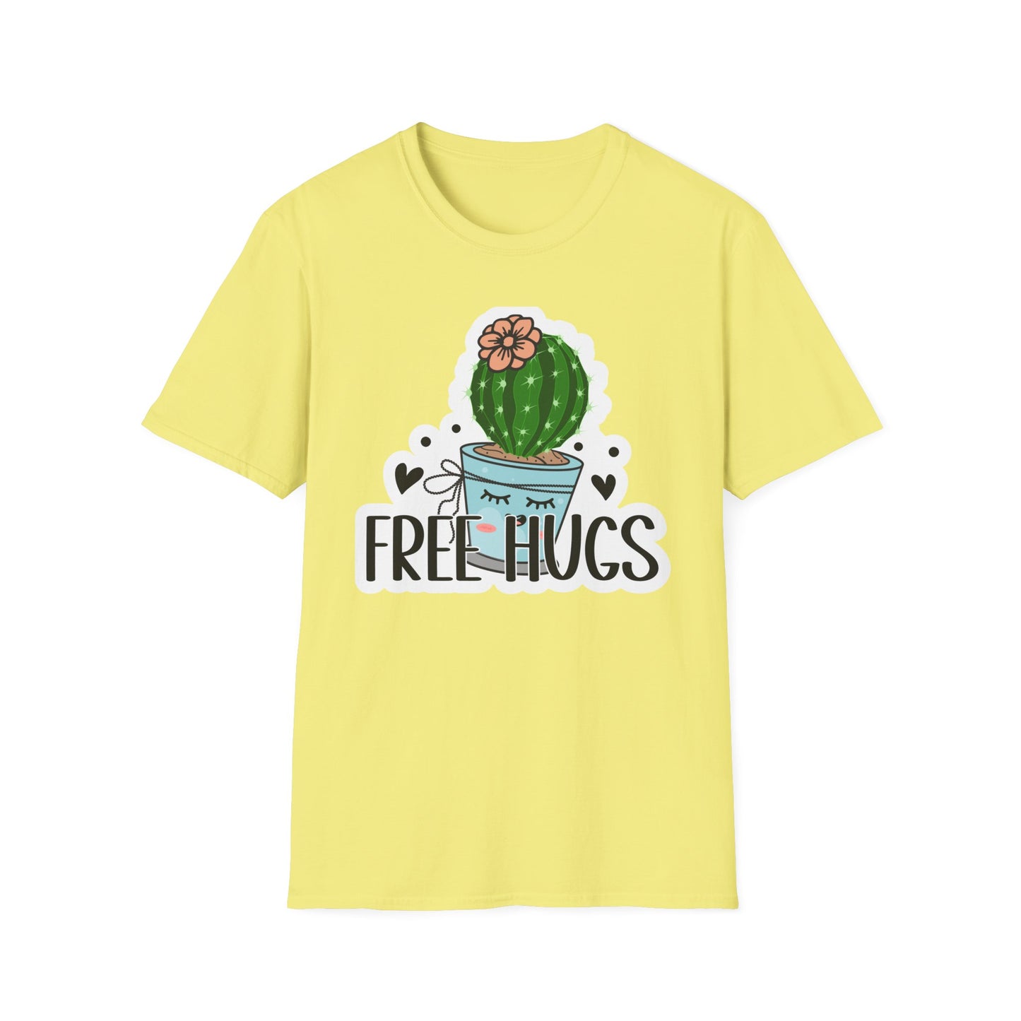 Unisex Softstyle T-Shirt Free Hugs, Cactus Tee Shirt