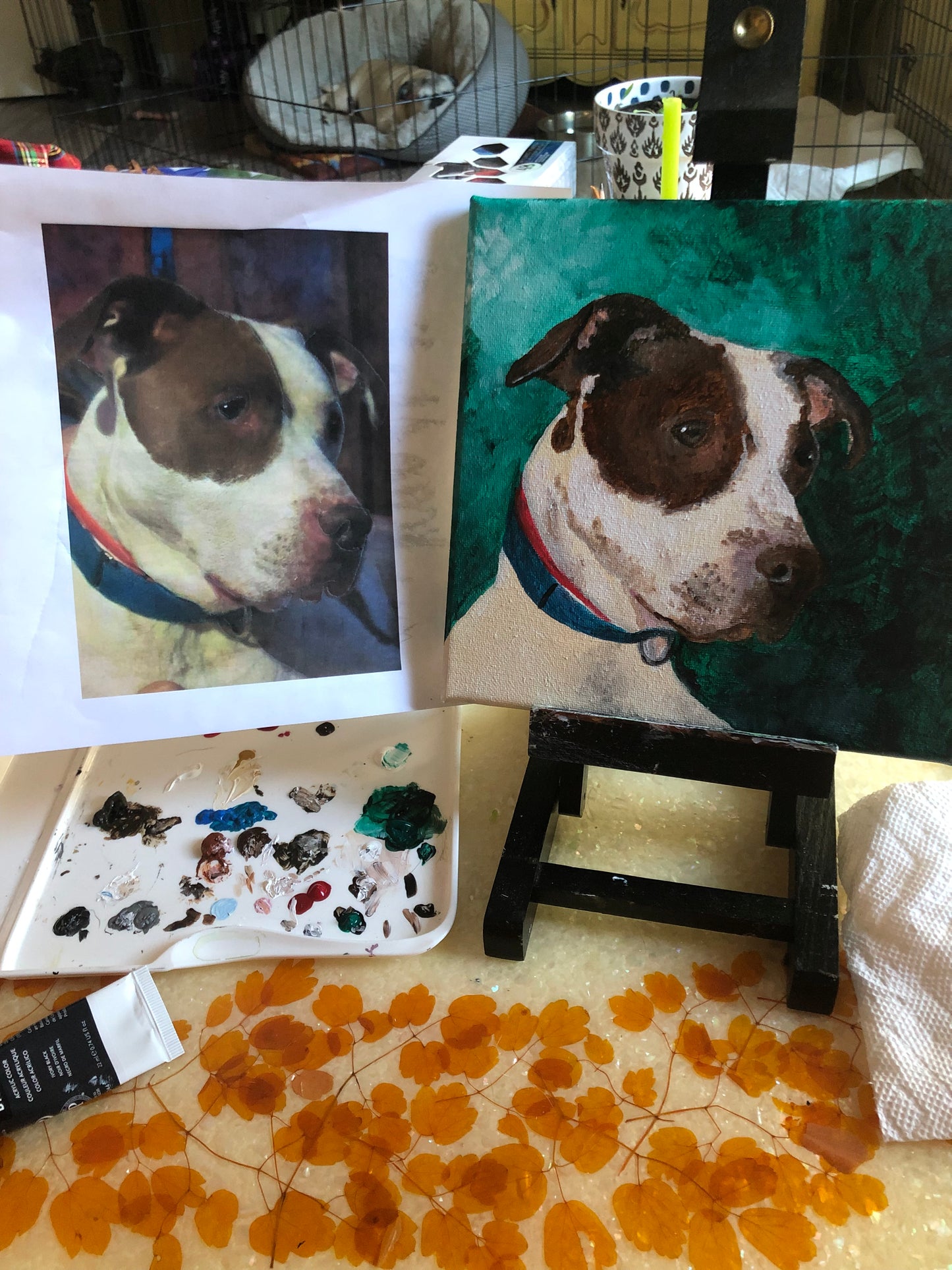 Custom Dog Painting, Acrylic Painting