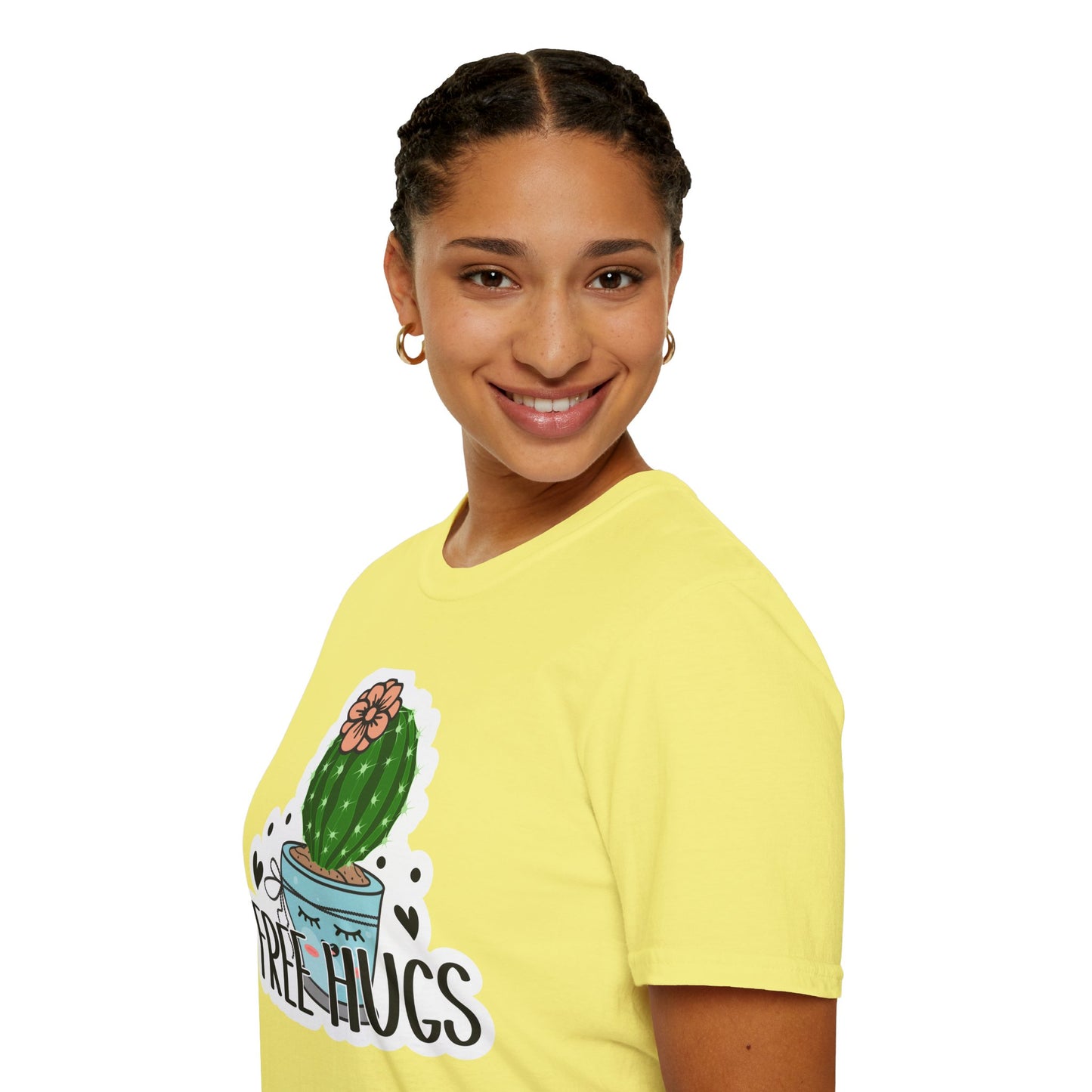 Unisex Softstyle T-Shirt Free Hugs, Cactus Tee Shirt