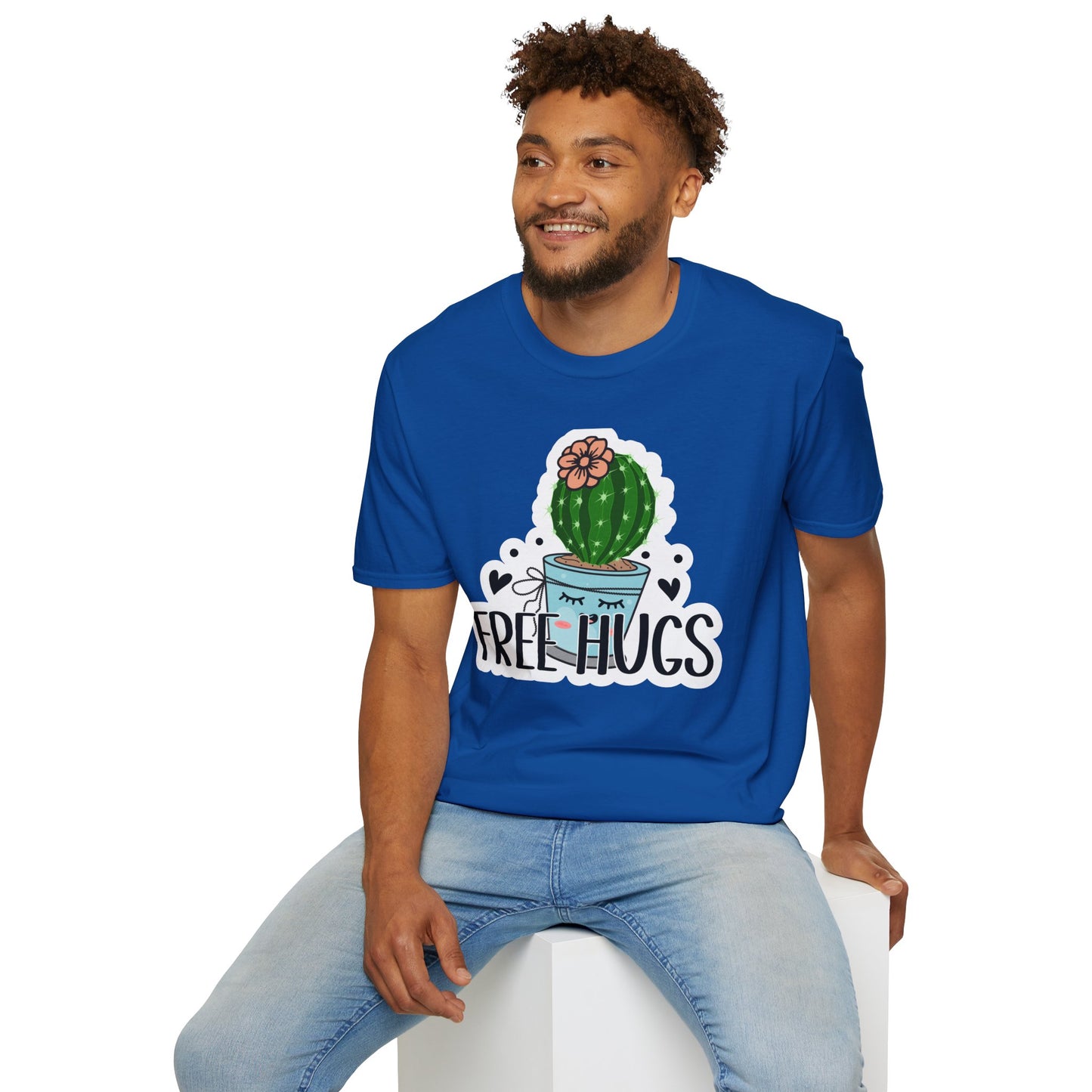 Unisex Softstyle T-Shirt Free Hugs, Cactus Tee Shirt
