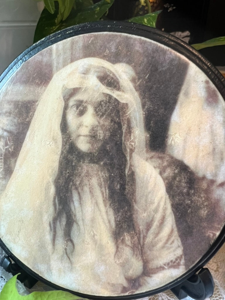 Dark Academia Wistful Ghost Bride Wooden Plaque Wall Hanging