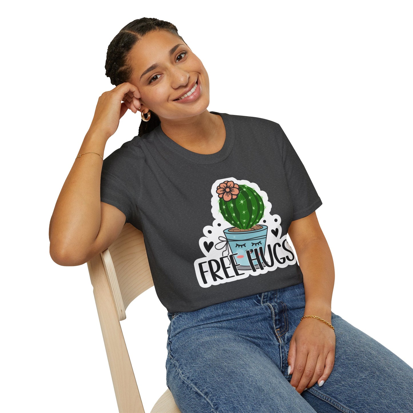 Unisex Softstyle T-Shirt Free Hugs, Cactus Tee Shirt