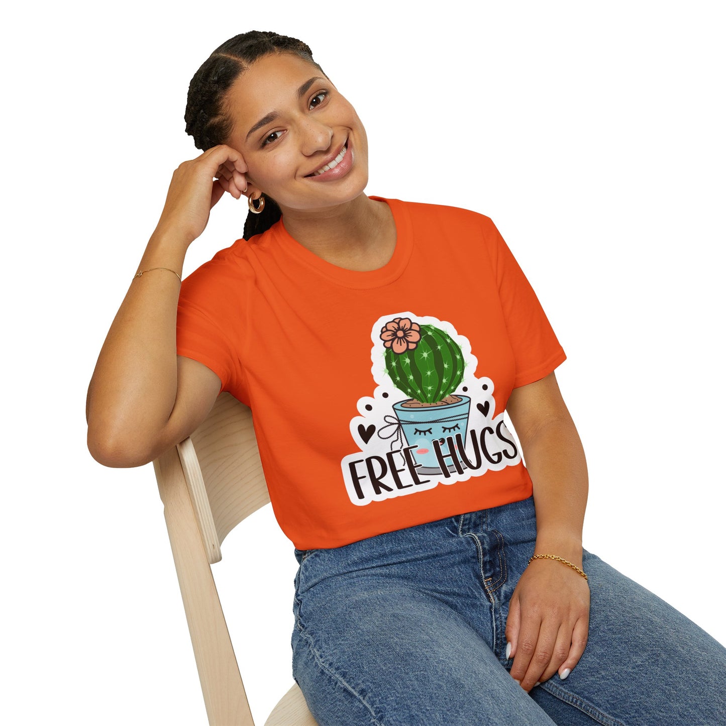 Unisex Softstyle T-Shirt Free Hugs, Cactus Tee Shirt