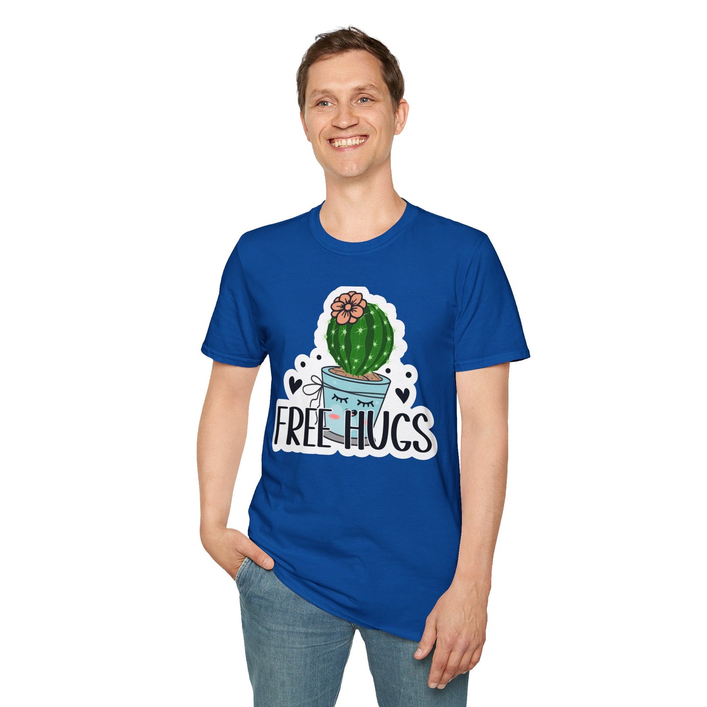 Unisex Softstyle T-Shirt Free Hugs, Cactus Tee Shirt