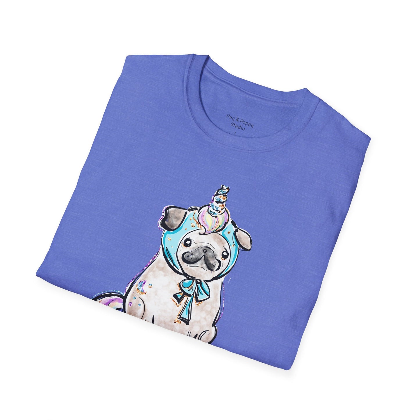 Unisex Softstyle T-Shirt Unicorn Pug