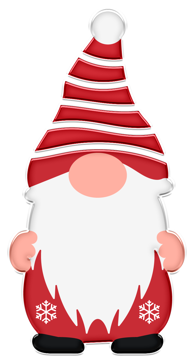 Stickers - Christmas Gnome with Red and White Hat Sticker, Christmas Stickers