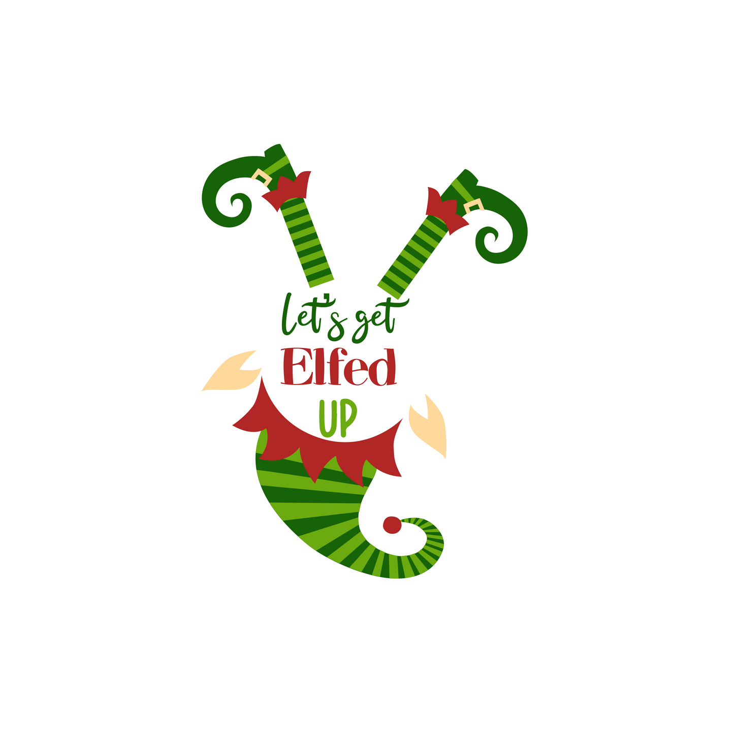 Stickers - Let's Get Elfed Up Sticker, Christmas Sticker