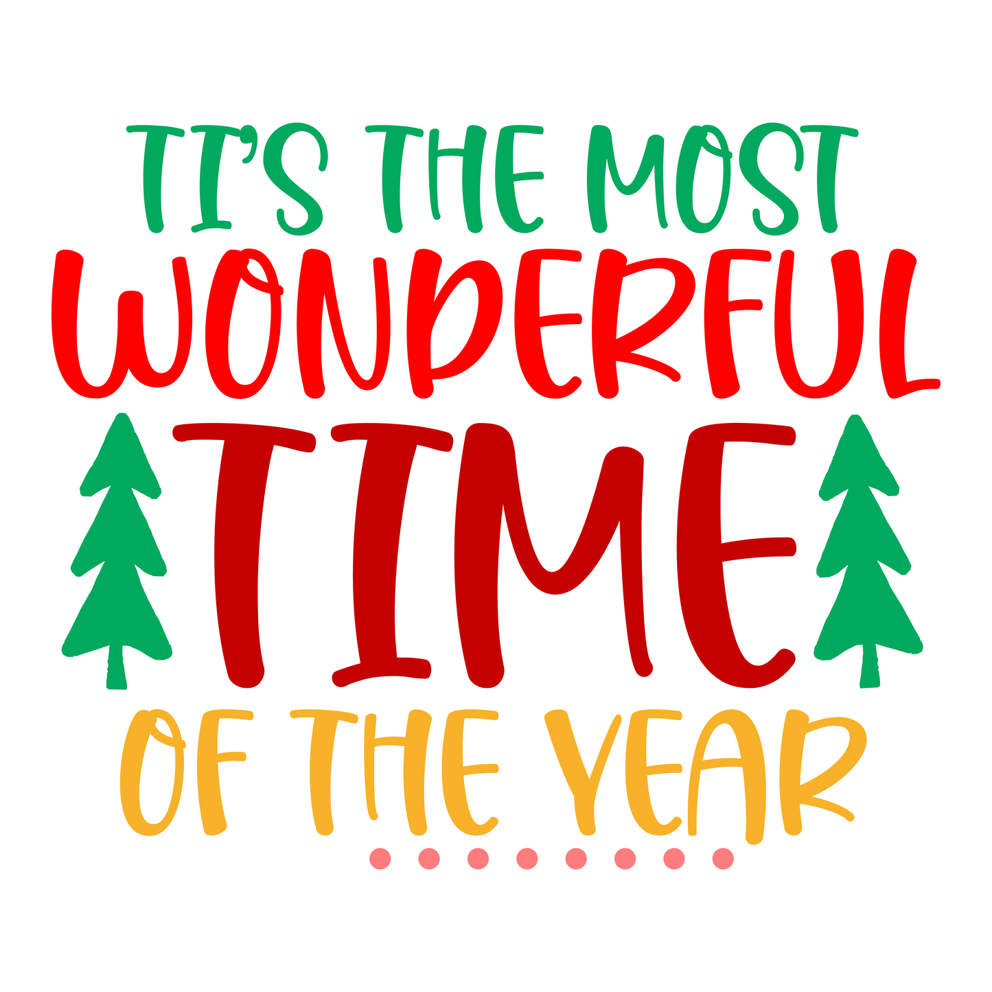 Stickers - It's The Most Wonderful Time of The Year Sticker, Christmas Stickers