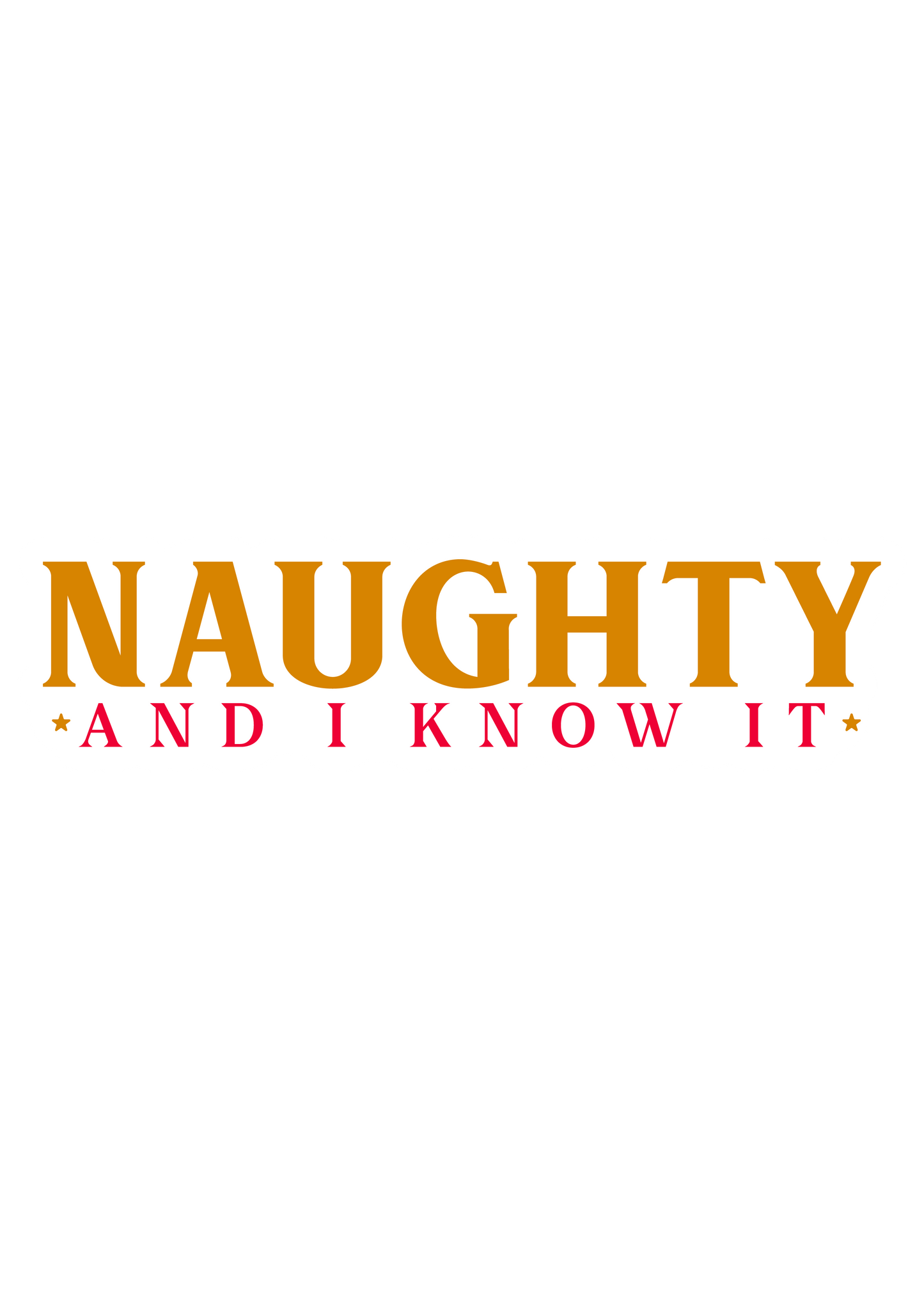 Stickers - Naughty And I Know It Sticker, Christmas Stickers