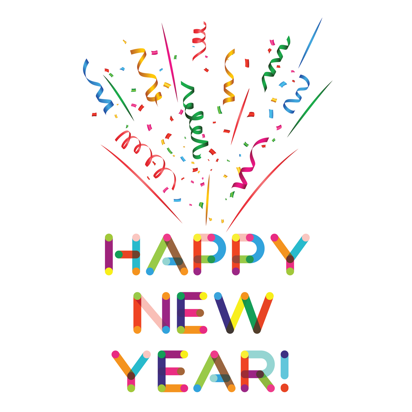 Stickers - Happy New Year Sticker, Christmas, Holiday Stickers
