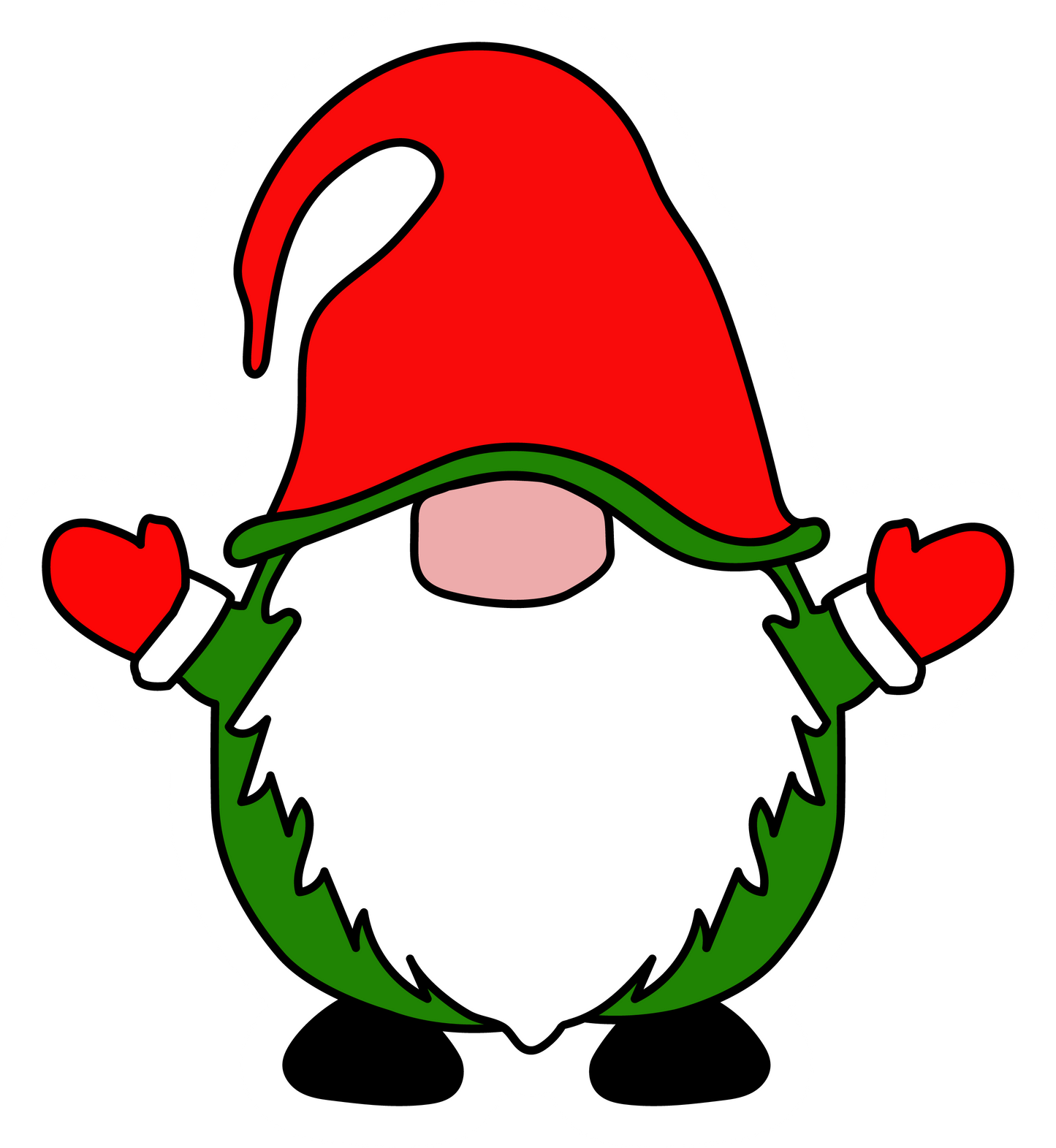Stickers - Christmas Gnome with Red Mittens Sticker, Christmas Stickers
