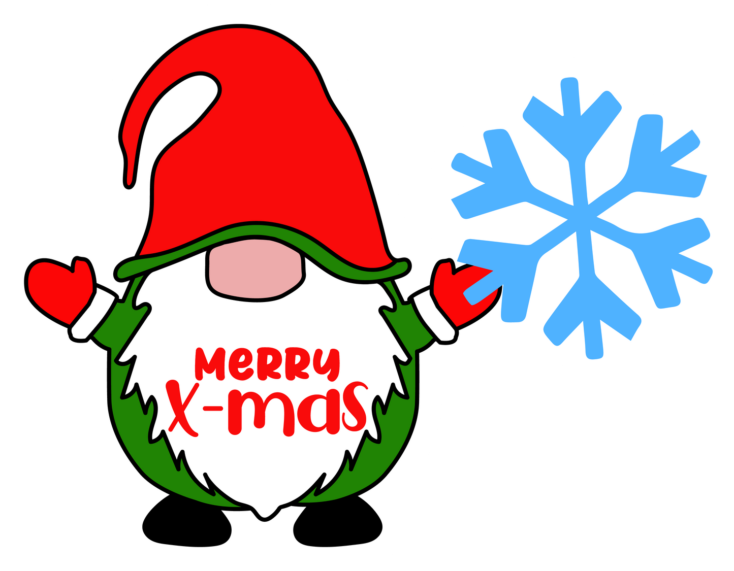 Stickers - Merry Christmas Gnome Sticker, Christmas Stickers
