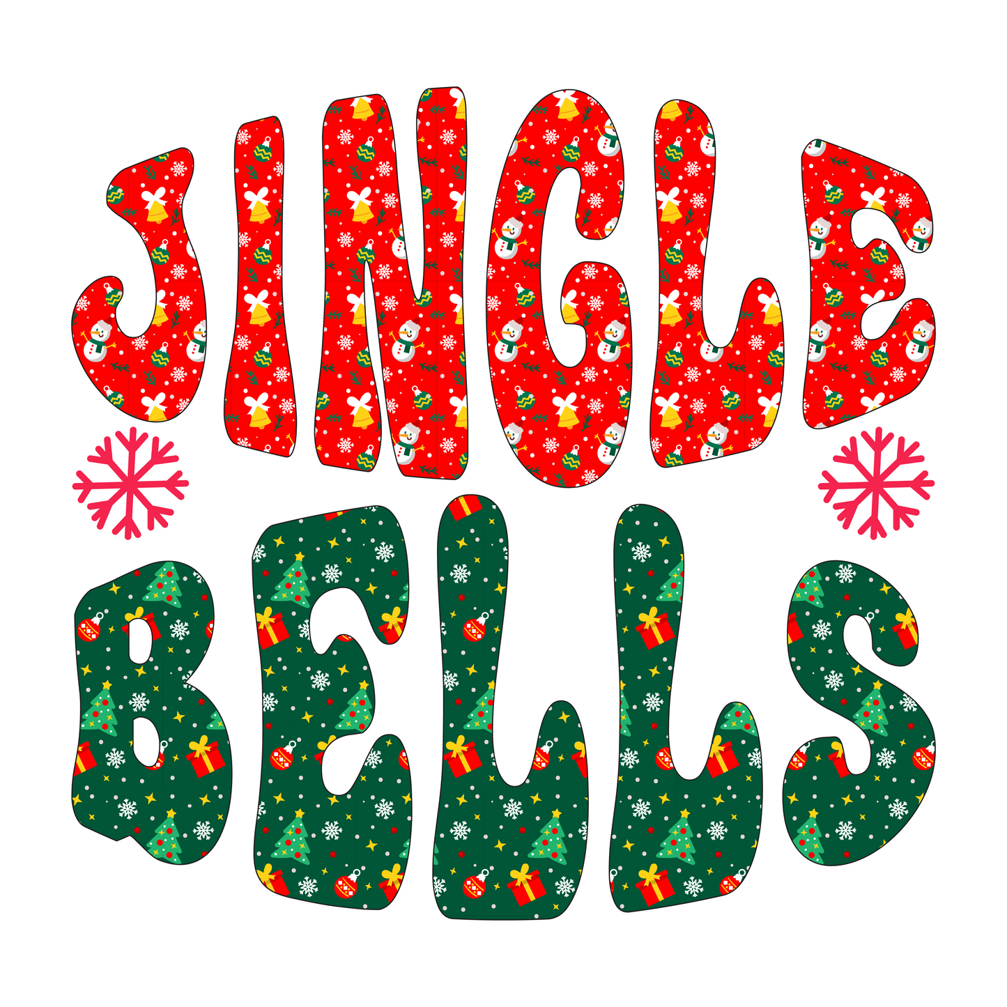 Stickers - Jingle Bells Sticker, Christmas Stickers