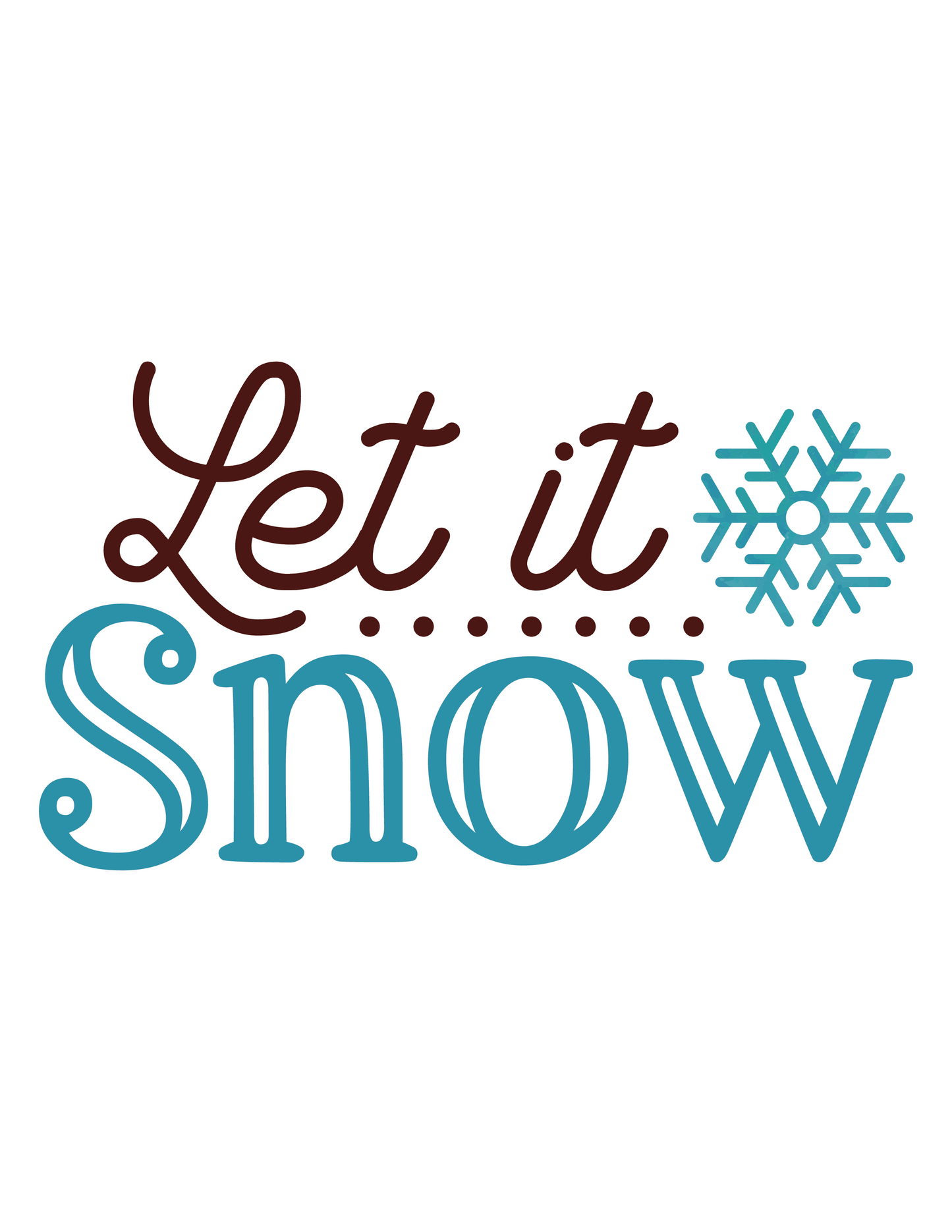 Stickers - Let It Snow Sticker, Christmas Stickers