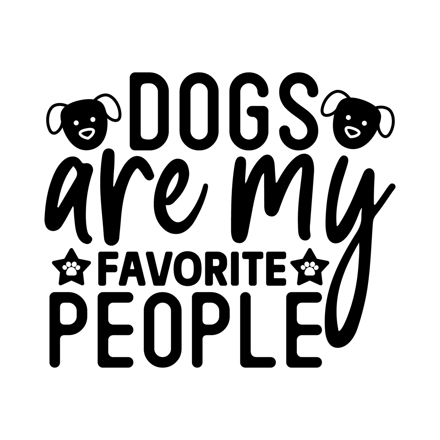 Stickers - Dogs Are My Favorite People Sticker, Dog Lovers Stickers