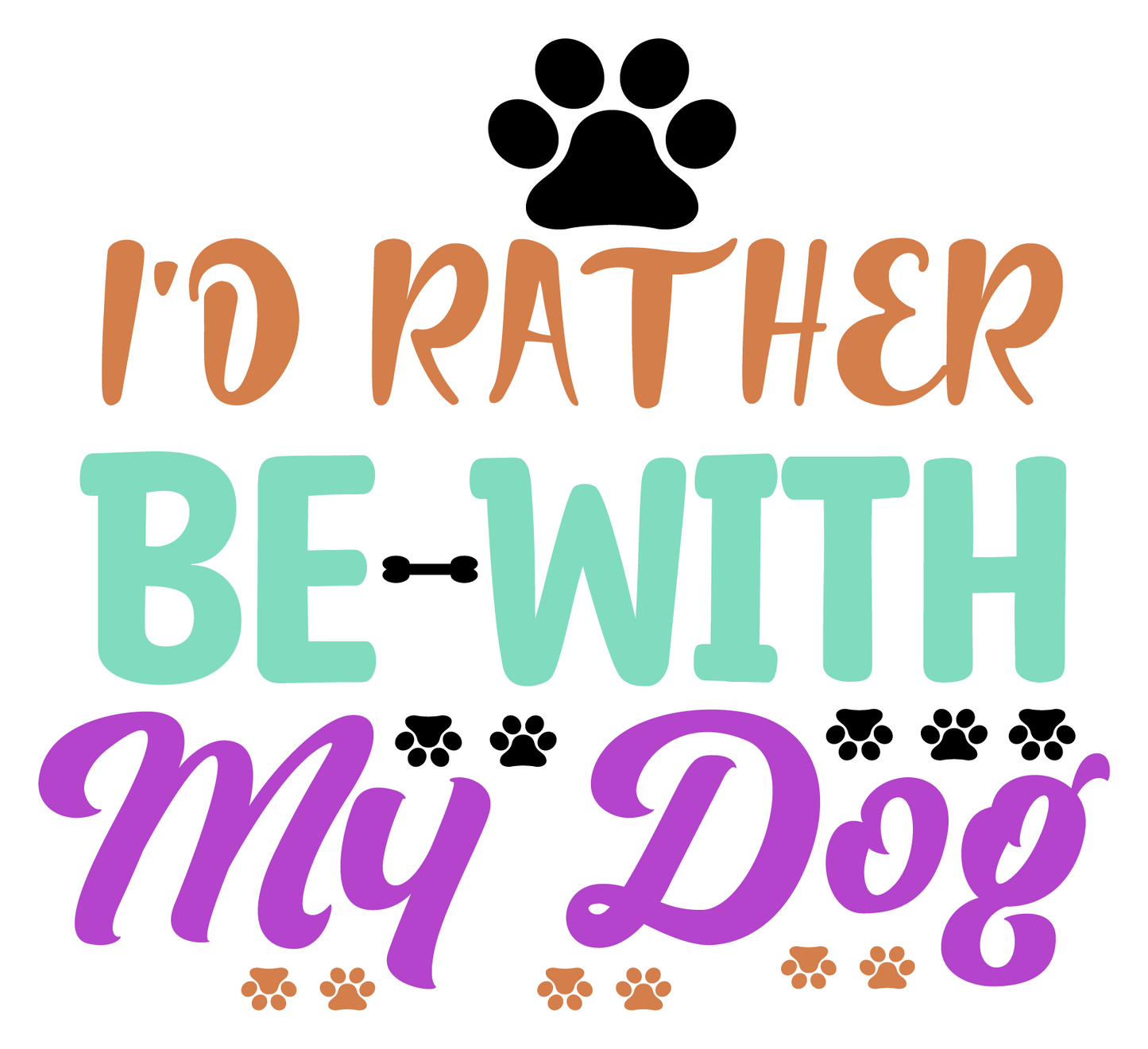 Stickers - I'd Rather Be With My Dog, Dog Lovers Stickers
