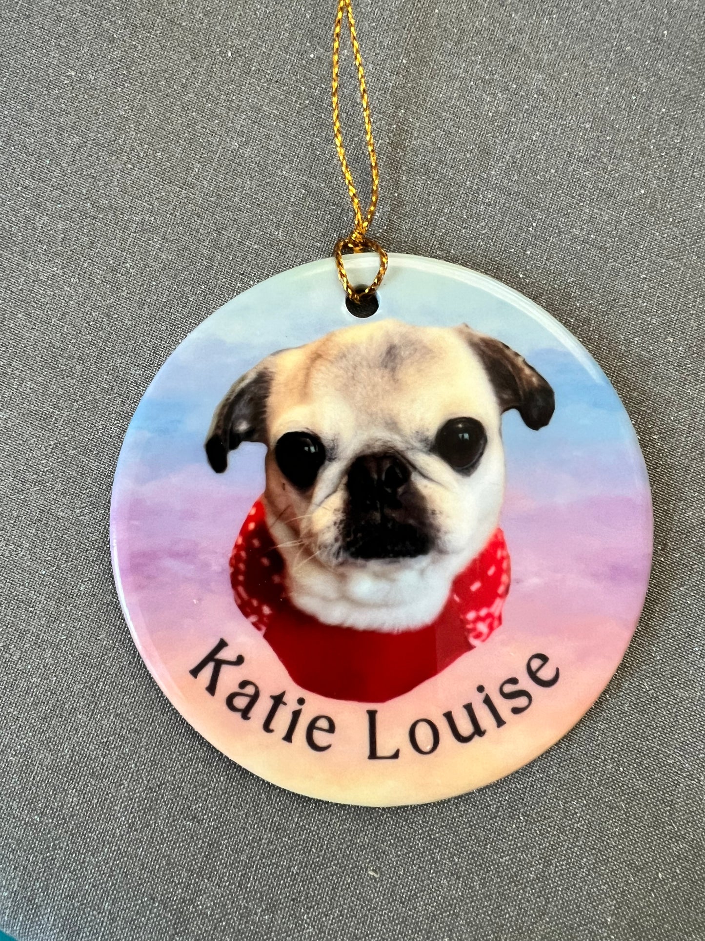 Rainbow Bridge Ornament - Customized 2.75 Inch Round Ceramic Ornament